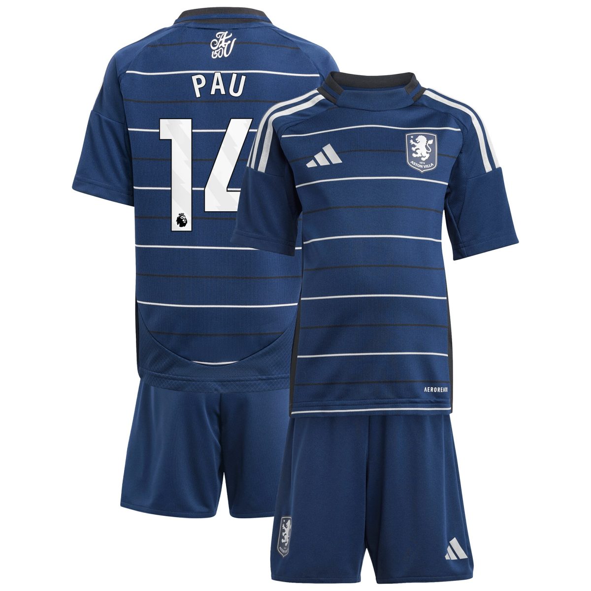 aston villa adidas third minikit 2024-25 with pau 14 printing Collection | Official Aston Villa Jerseys