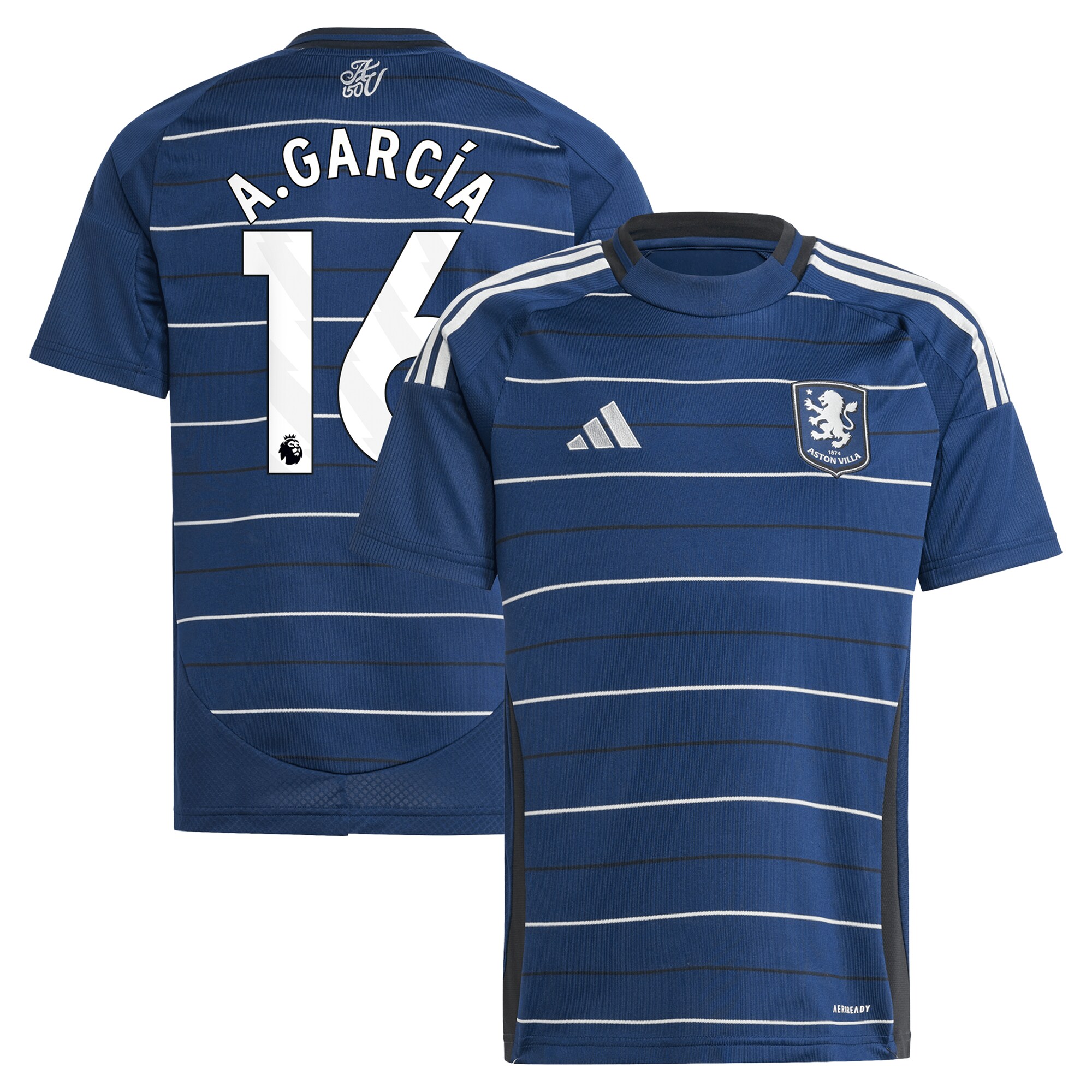 aston villa adidas third shirt 2024-25 – kids with a.garcía 16 printing Collection | Official Aston Villa Jerseys
