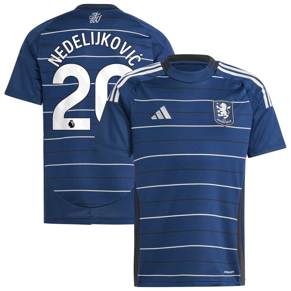 aston villa adidas third shirt 2024-25 – kids with nedeljković 20 printing Collection | Official Aston Villa Jerseys