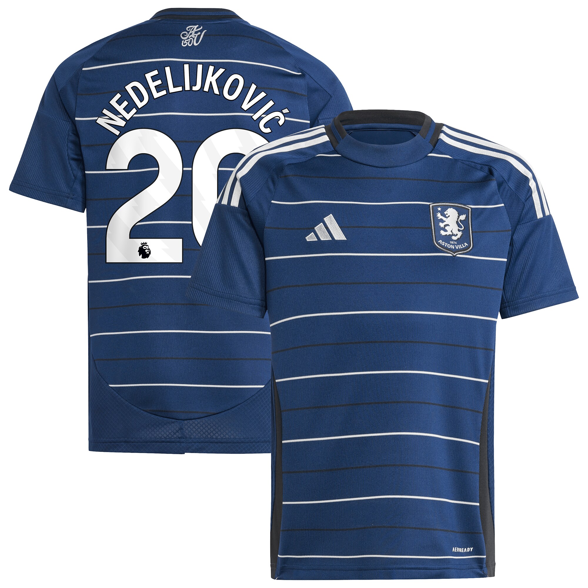 aston villa adidas third shirt 2024-25 – kids with nedeljković 20 printing Collection | Official Aston Villa Jerseys