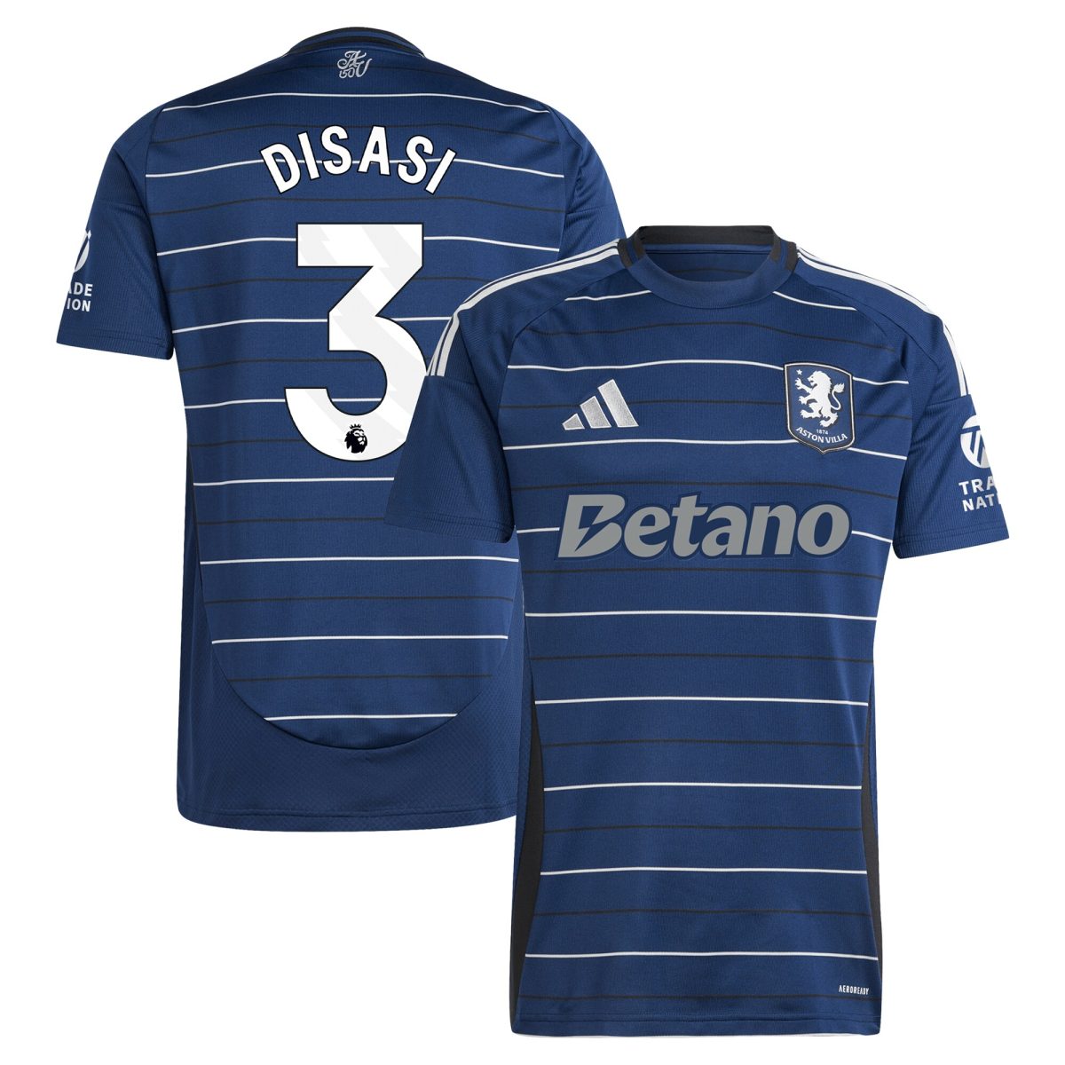 aston villa adidas third shirt 2024-25 with disasi 3 printing Collection | Official Aston Villa Jerseys