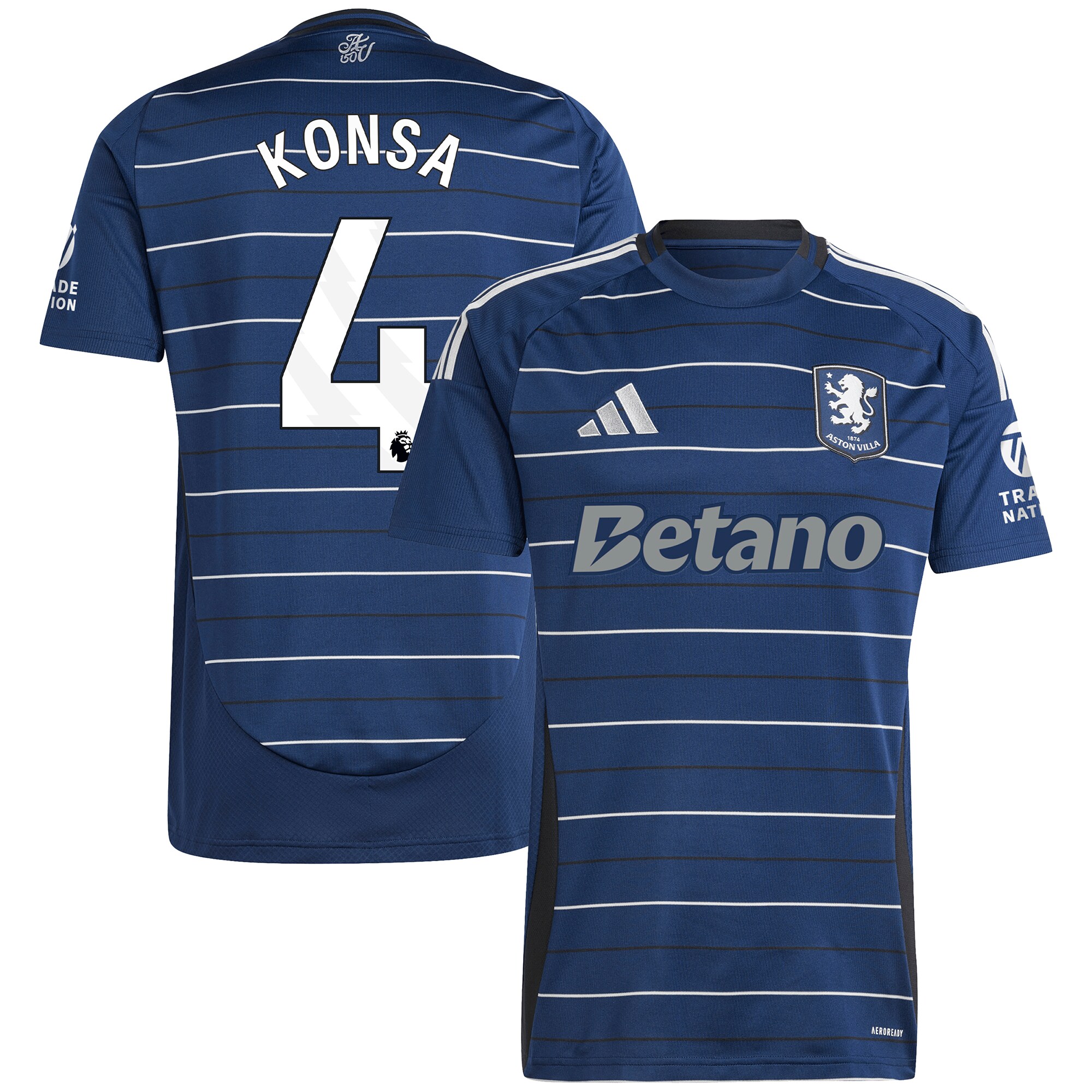 aston villa adidas third shirt 2024-25 with konsa 4 printing Collection | Official Aston Villa Jerseys