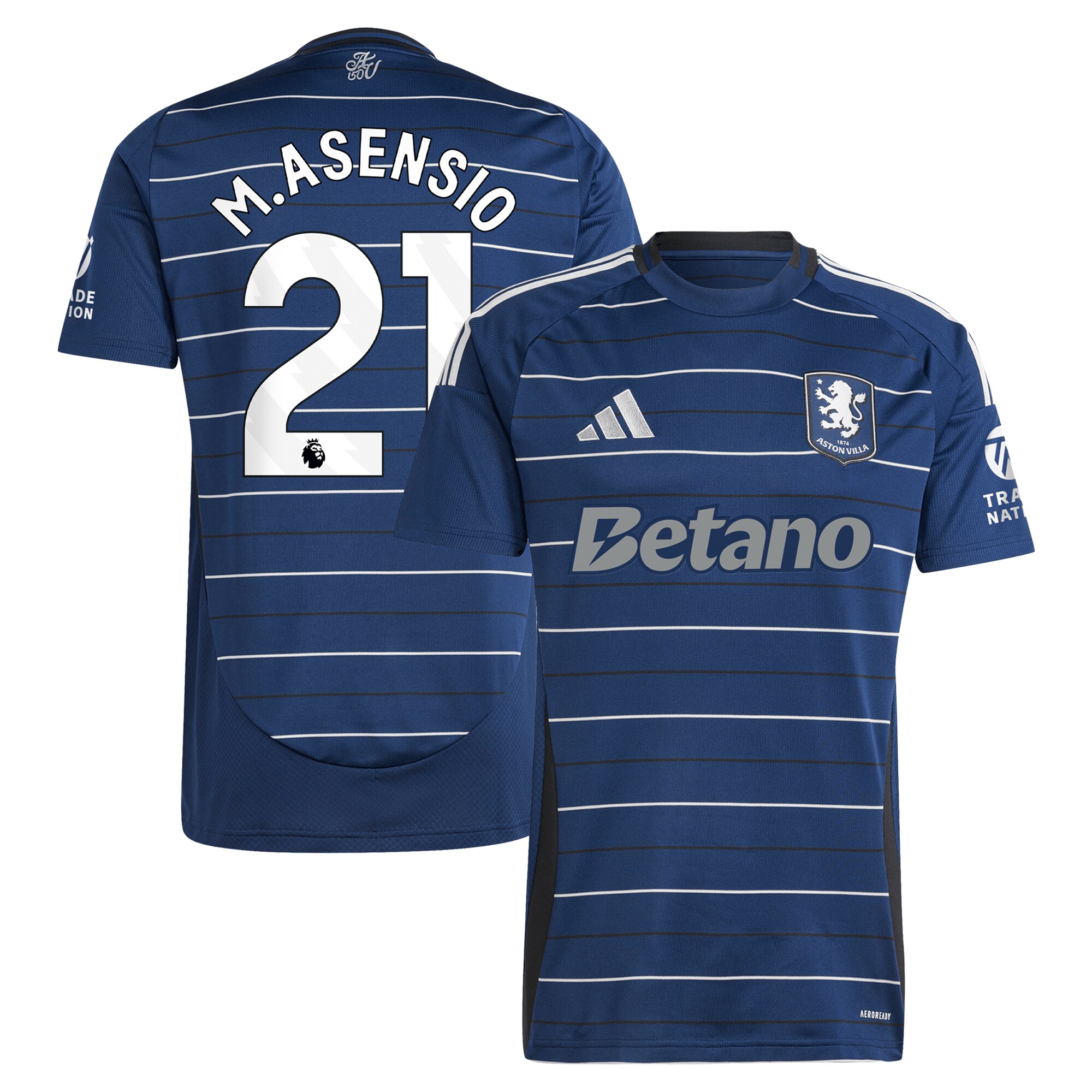 aston villa adidas third shirt 2024-25 with m.asensio 21 printing Collection | Official Aston Villa Jerseys
