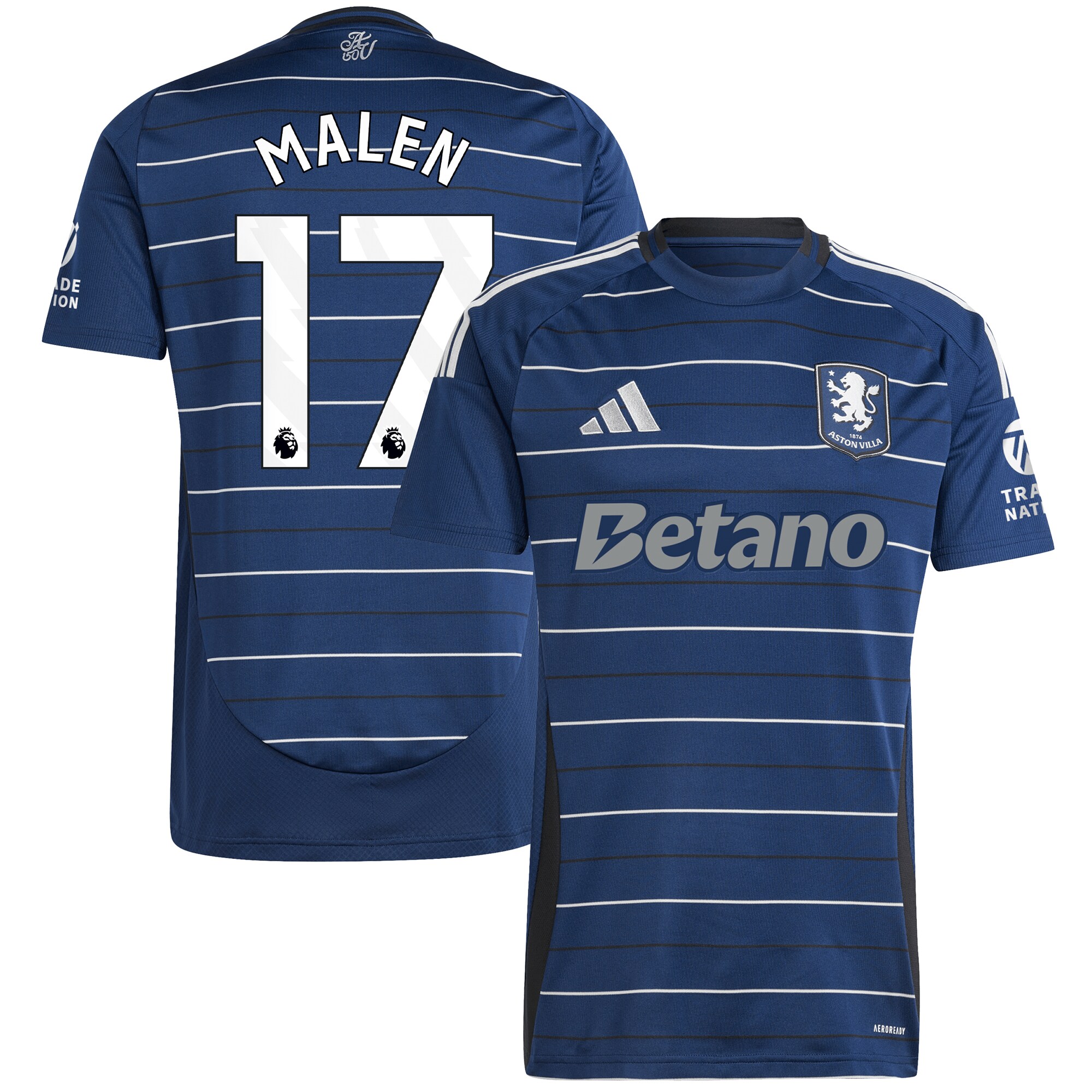 aston villa adidas third shirt 2024-25 with malen 17 printing Collection | Official Aston Villa Jerseys