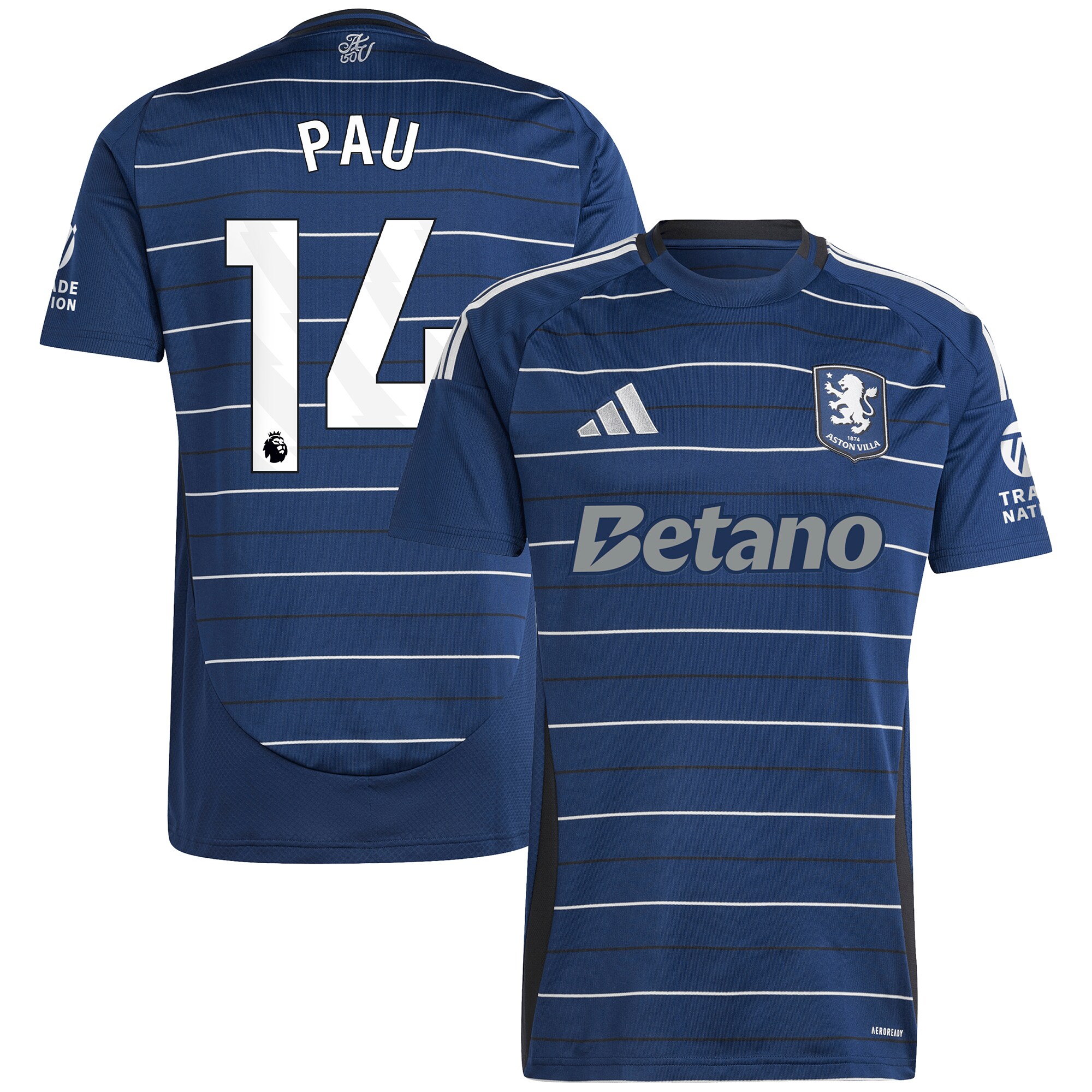 aston villa adidas third shirt 2024-25 with pau 14 printing Collection | Official Aston Villa Jerseys