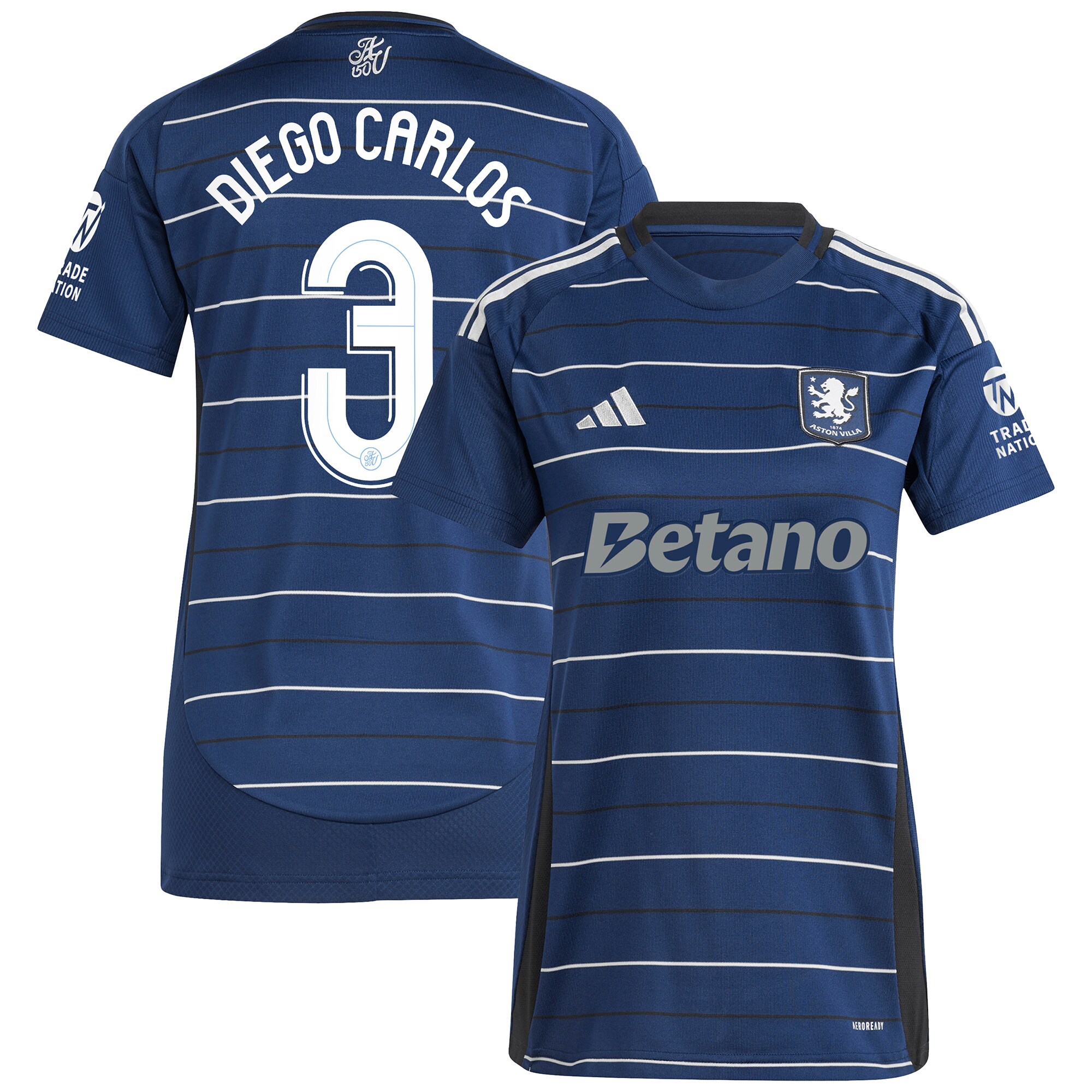 aston villa adidas third shirt 2024-25 – womens with diego carlos 3 cup printing Collection | Official Aston Villa Jerseys