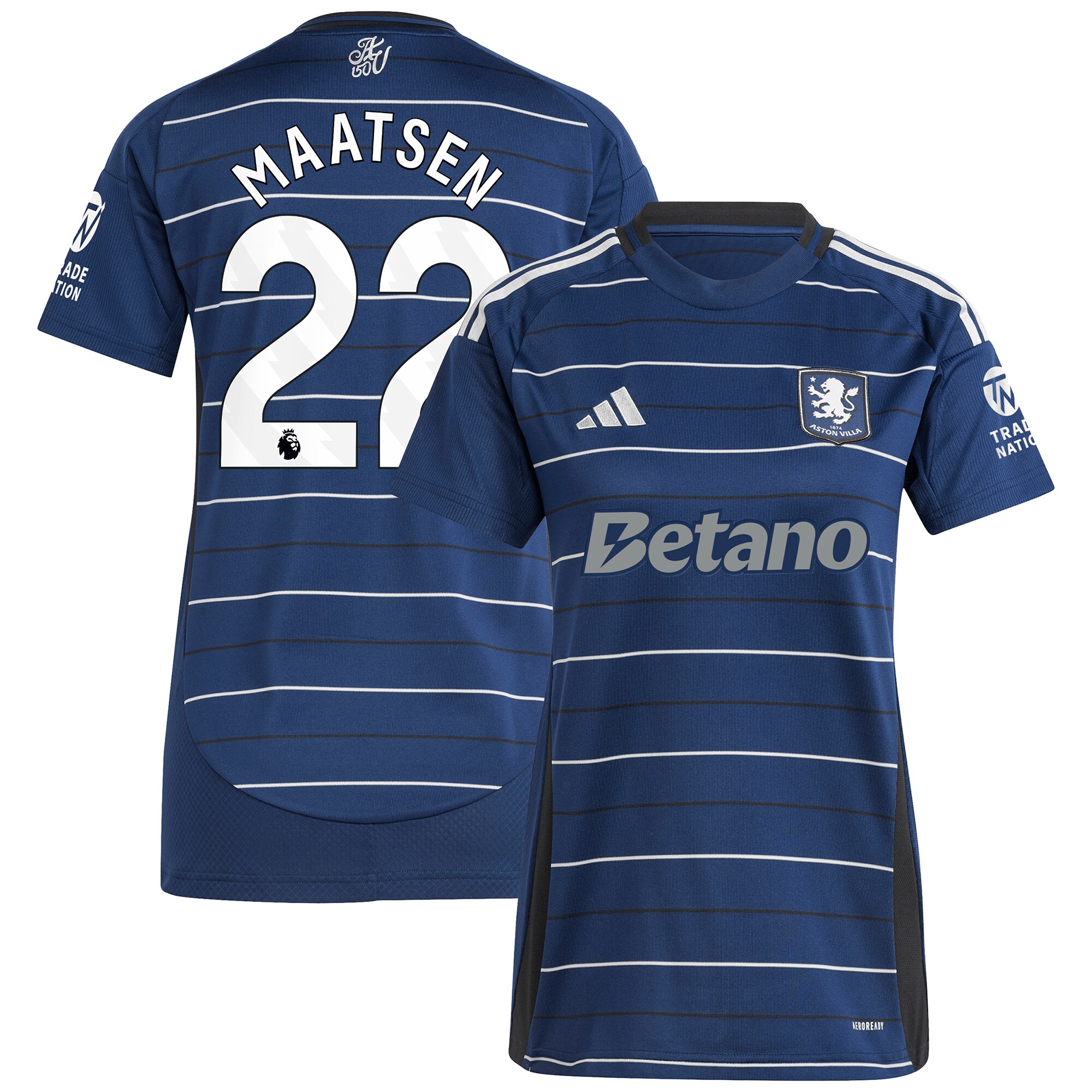 aston villa adidas third shirt 2024-25 – womens with maatsen 22 printing Collection | Official Aston Villa Jerseys