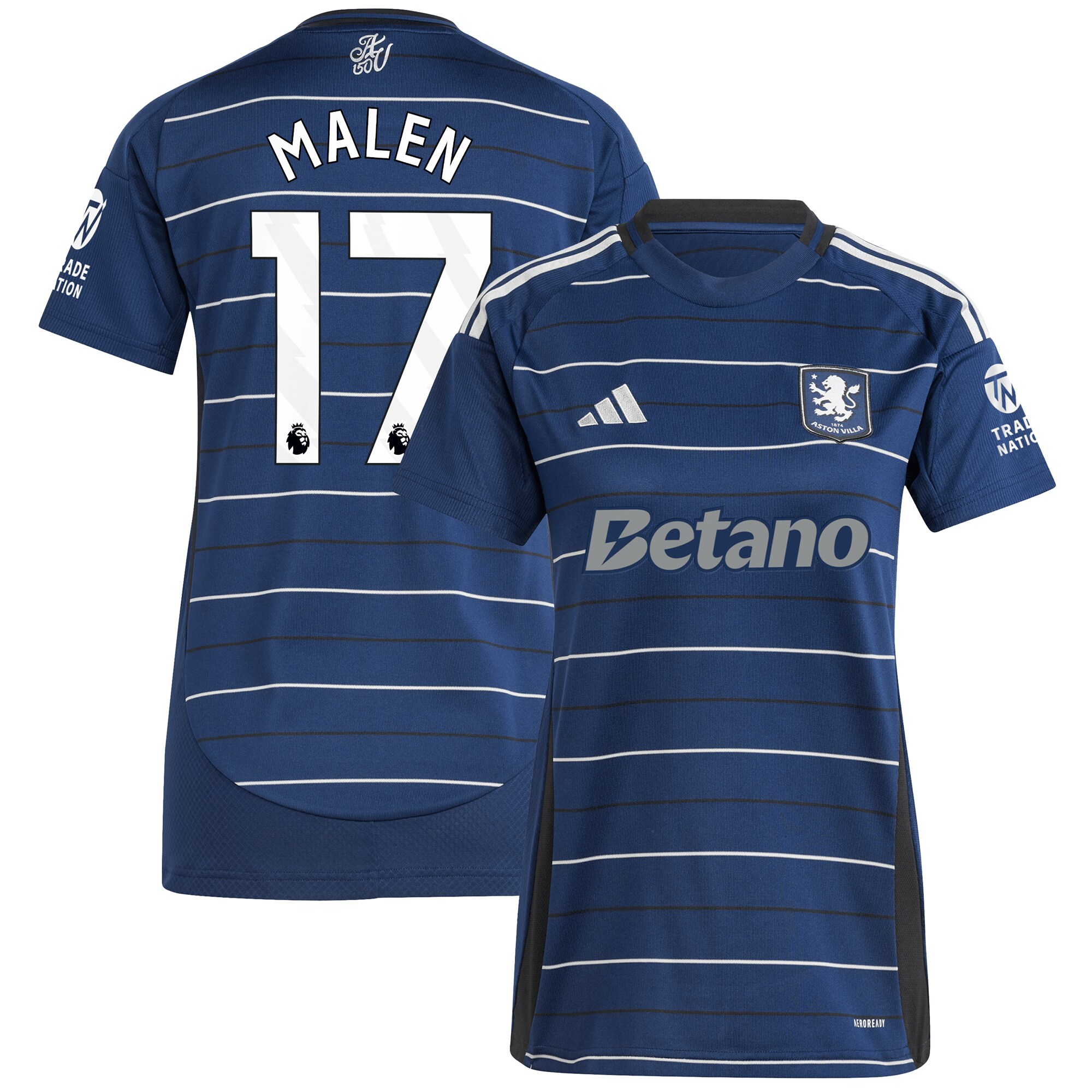 aston villa adidas third shirt 2024-25 – womens with malen 17 printing Collection | Official Aston Villa Jerseys