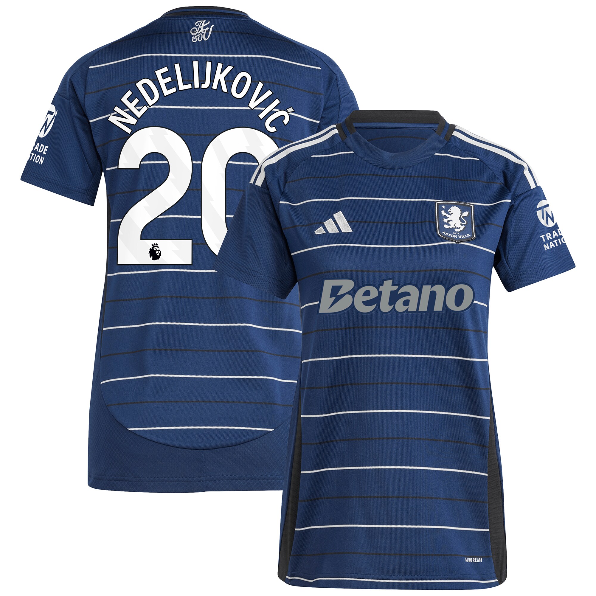 aston villa adidas third shirt 2024-25 – womens with nedeljković 20 printing Collection | Official Aston Villa Jerseys