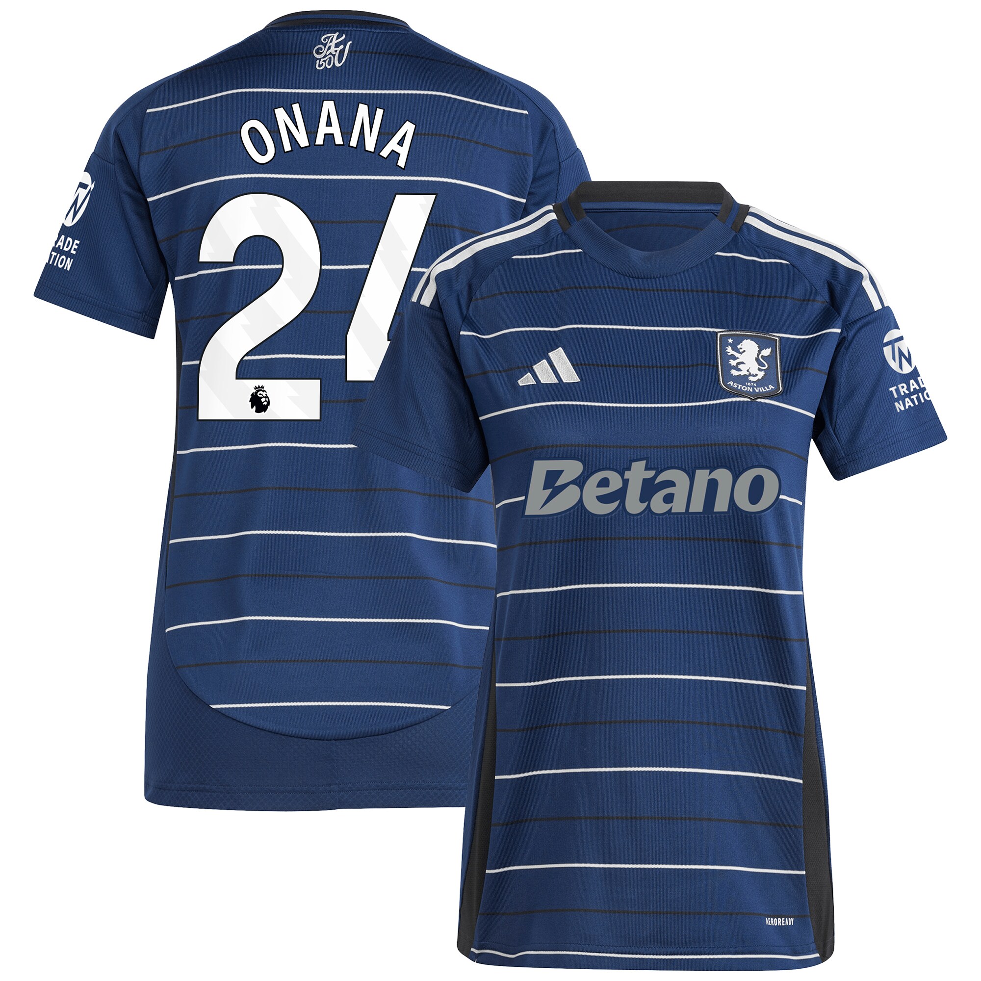 aston villa adidas third shirt 2024-25 – womens with onana 24 printing Collection | Official Aston Villa Jerseys