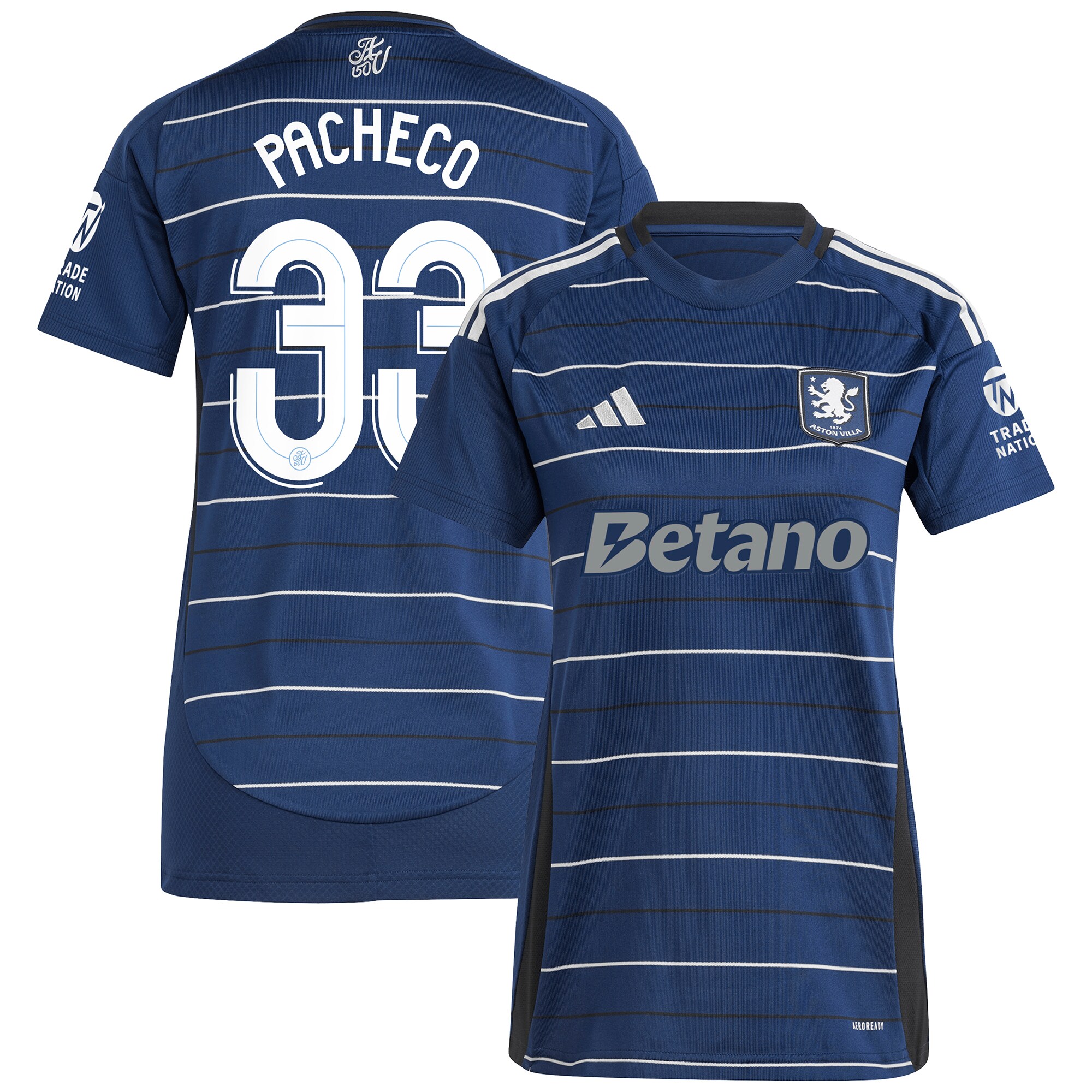 aston villa adidas third shirt 2024-25 – womens with pacheco 33 cup printing Collection | Official Aston Villa Jerseys