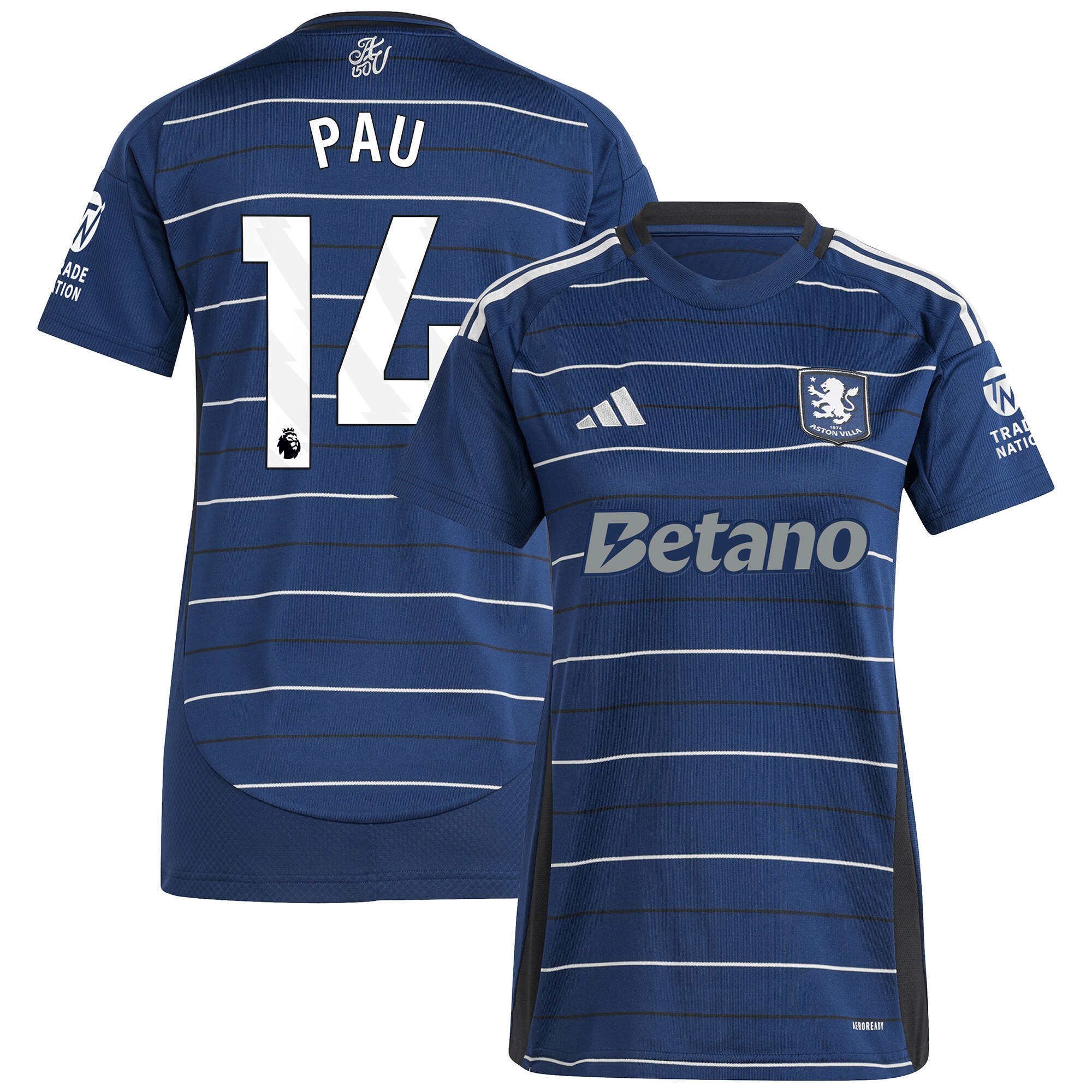 aston villa adidas third shirt 2024-25 – womens with pau 14 printing Collection | Official Aston Villa Jerseys
