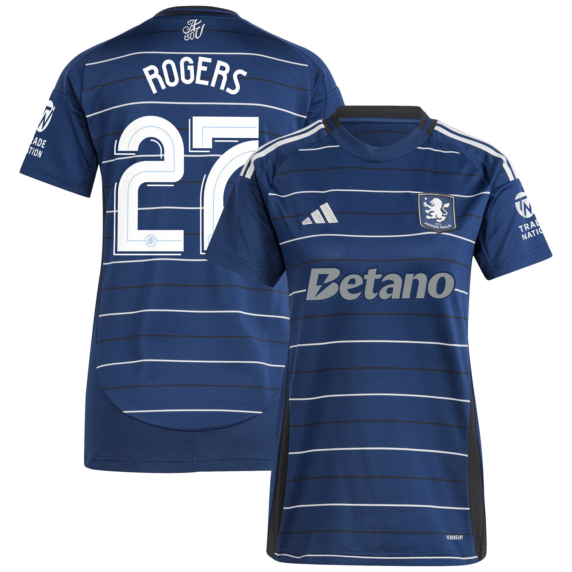 aston villa adidas third shirt 2024-25 – womens with rogers 27 cup printing Collection | Official Aston Villa Jerseys