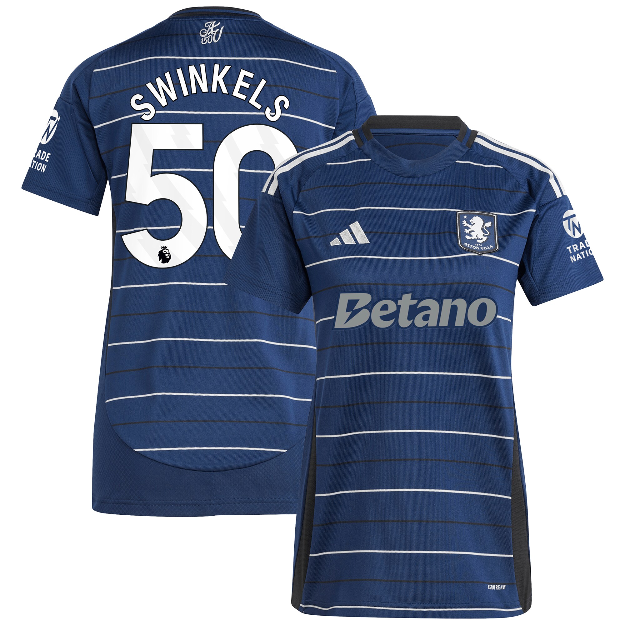 aston villa adidas third shirt 2024-25 – womens with swinkels 50 printing Collection | Official Aston Villa Jerseys