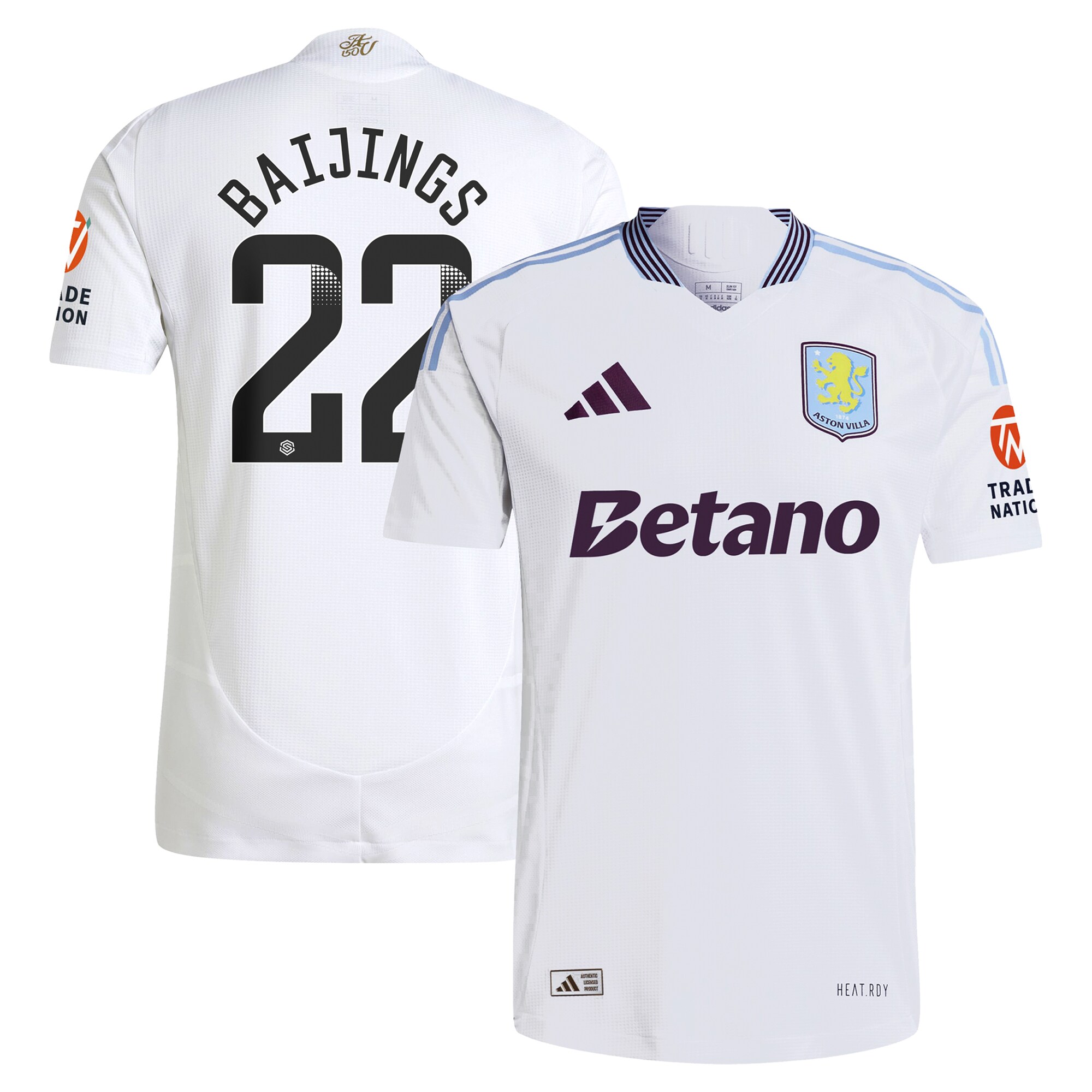 aston villa adidas wsl away authentic shirt 2024-25 with baijings 22 printing Collection | Official Aston Villa Jerseys