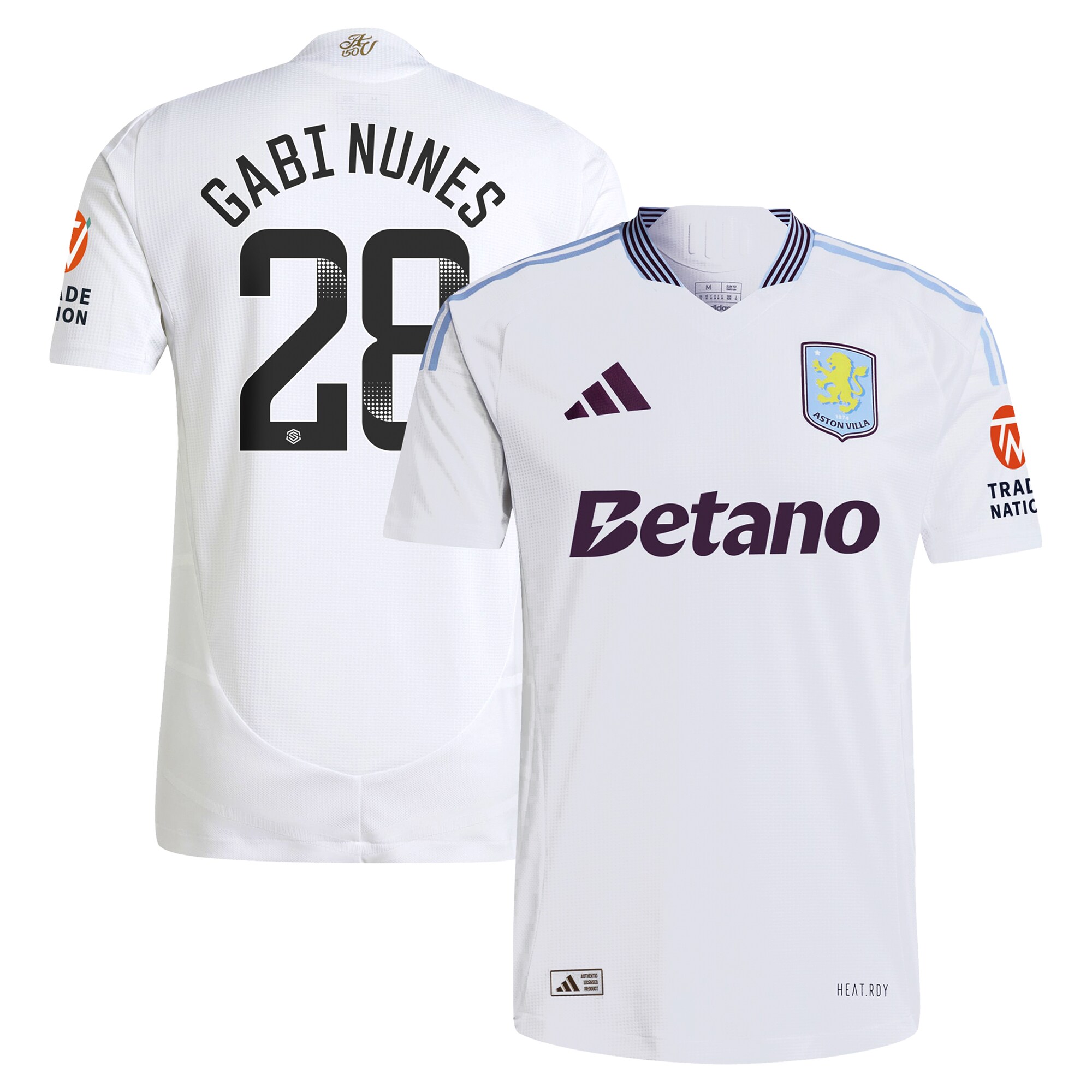 aston villa adidas wsl away authentic shirt 2024-25 with gabi nunes 28 printing Collection | Official Aston Villa Jerseys