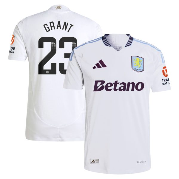 aston villa adidas wsl away authentic shirt 2024-25 with grant 23 printing Collection | Official Aston Villa Jerseys