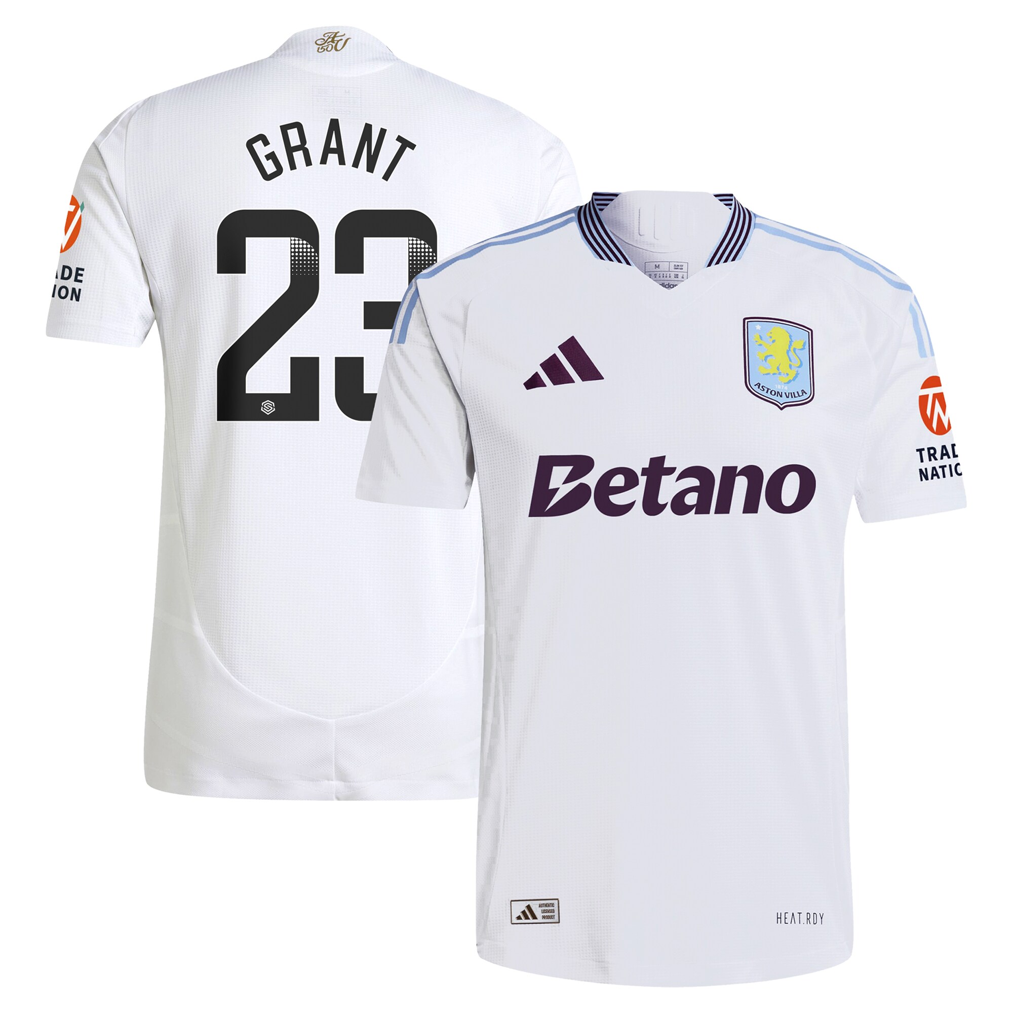 aston villa adidas wsl away authentic shirt 2024-25 with grant 23 printing Collection | Official Aston Villa Jerseys