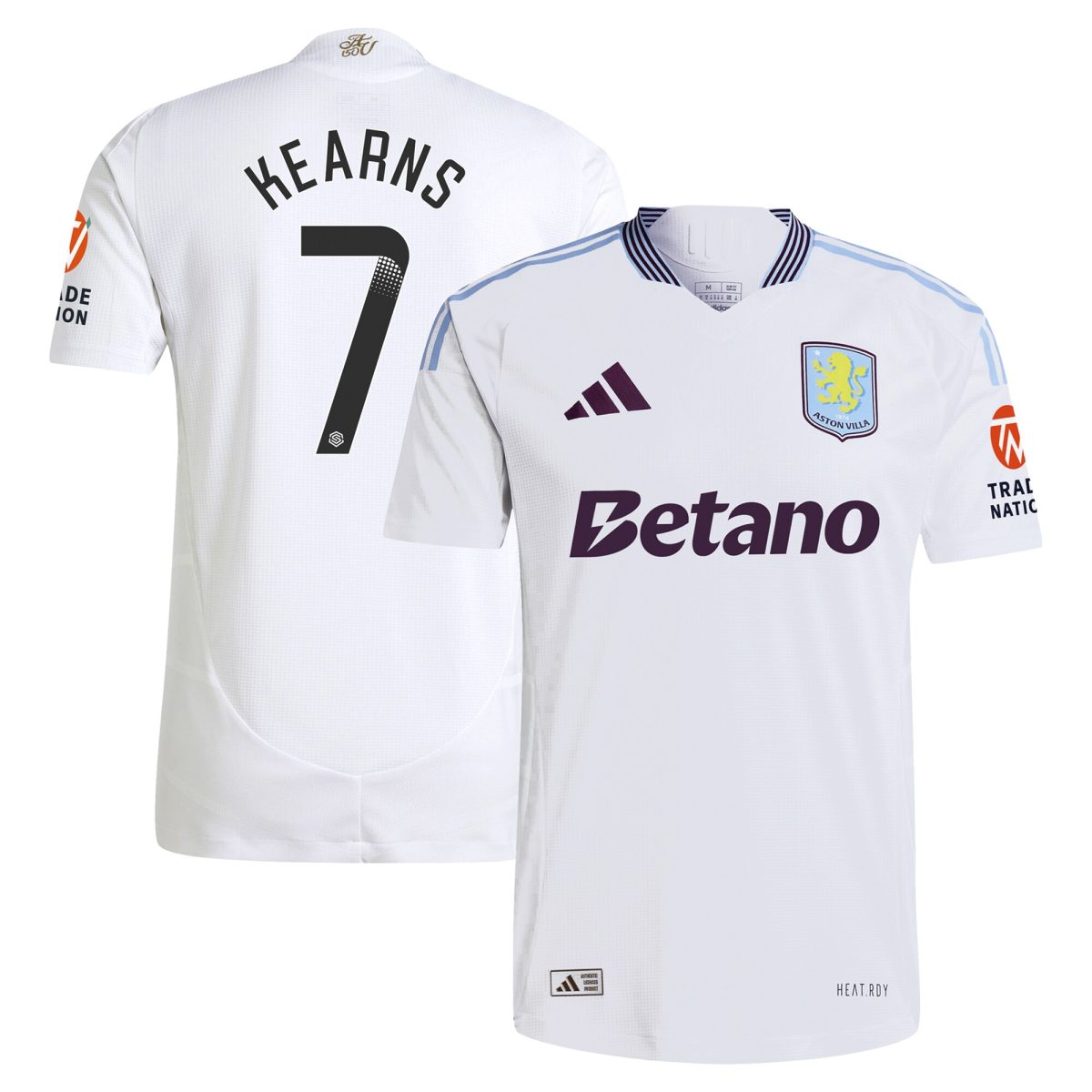 aston villa adidas wsl away authentic shirt 2024-25 with kearns 7 printing Collection | Official Aston Villa Jerseys
