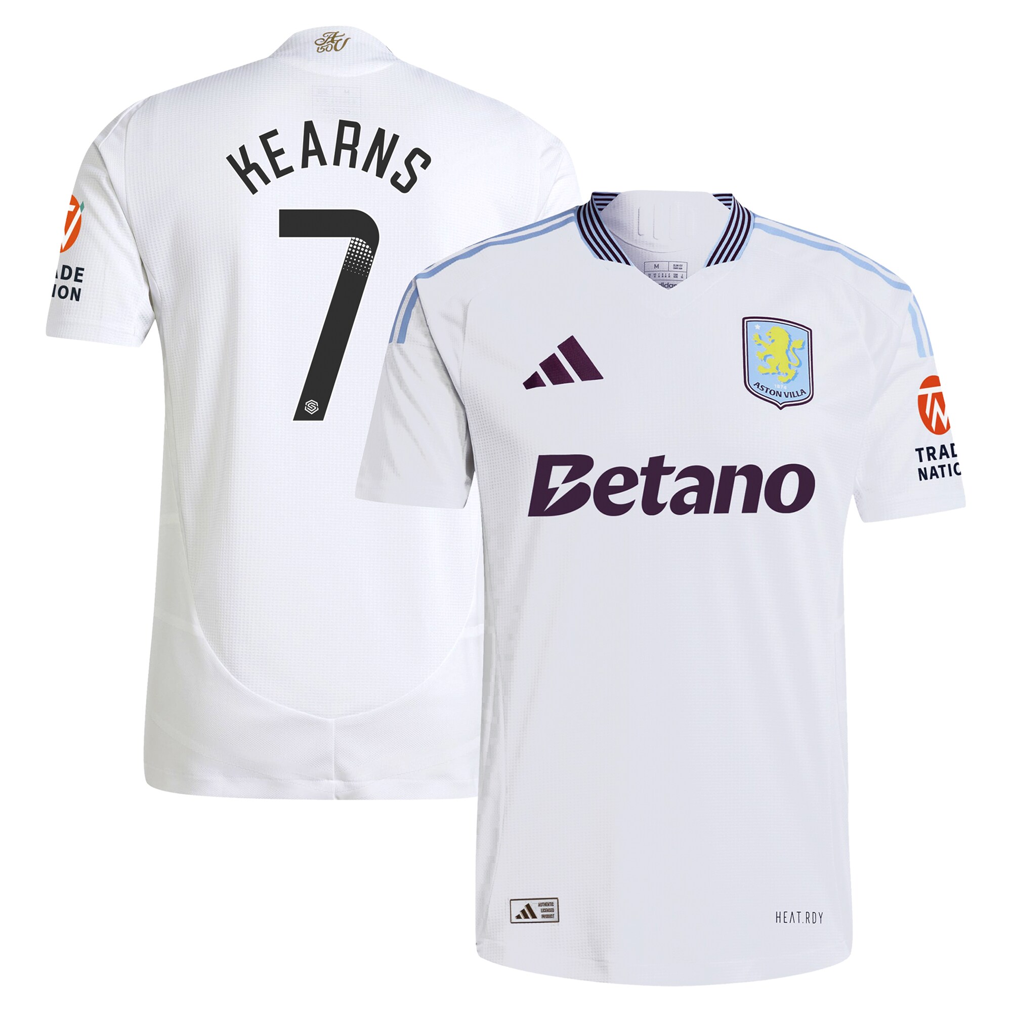 aston villa adidas wsl away authentic shirt 2024-25 with kearns 7 printing Collection | Official Aston Villa Jerseys