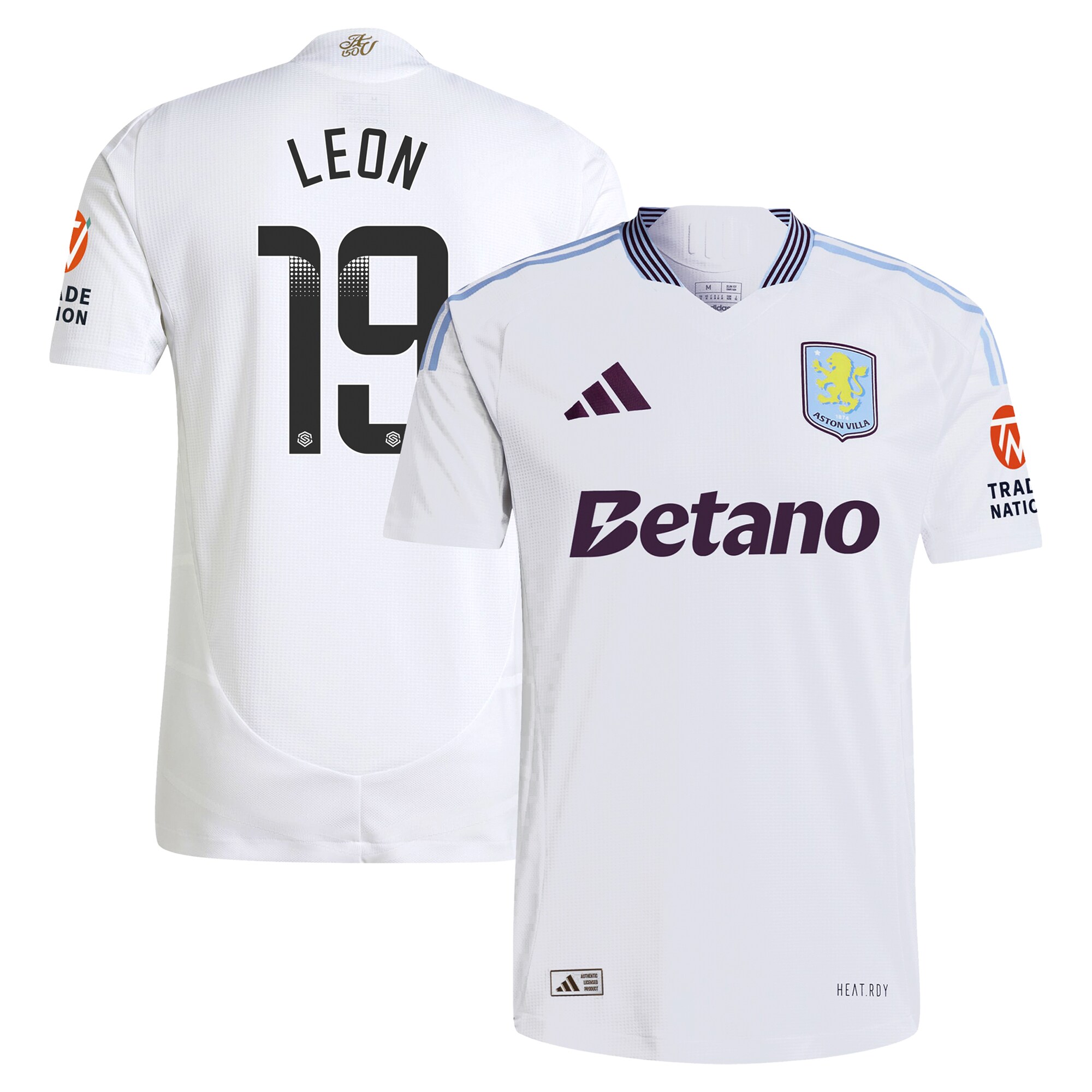aston villa adidas wsl away authentic shirt 2024-25 with leon 19 printing Collection | Official Aston Villa Jerseys