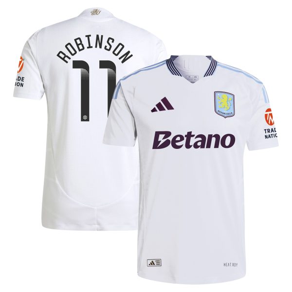 aston villa adidas wsl away authentic shirt 2024-25 with robinson 11 printing Collection | Official Aston Villa Jerseys