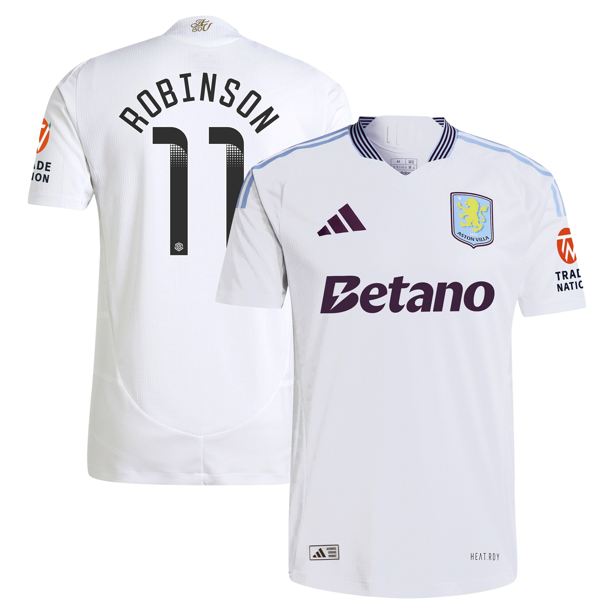 aston villa adidas wsl away authentic shirt 2024-25 with robinson 11 printing Collection | Official Aston Villa Jerseys