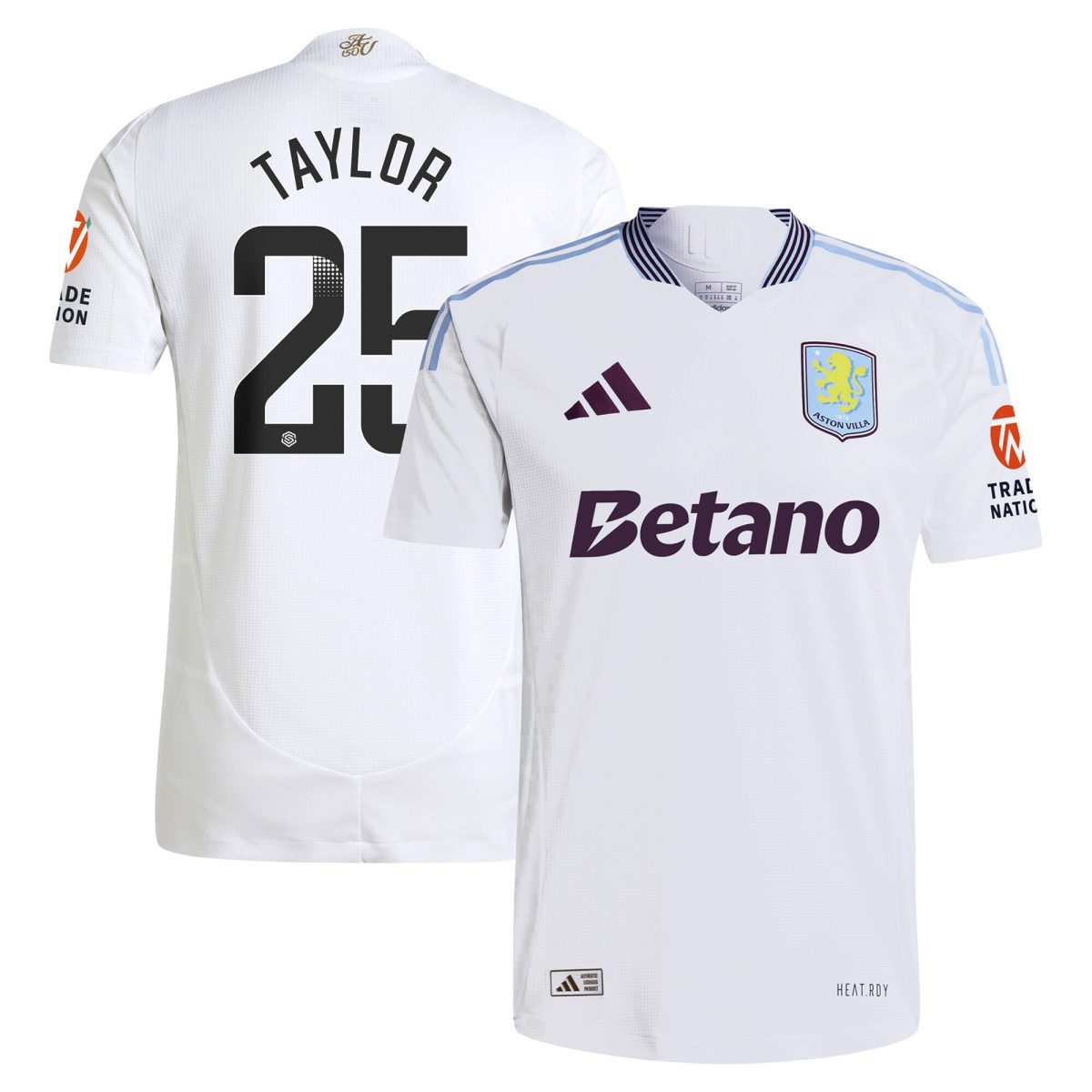 aston villa adidas wsl away authentic shirt 2024-25 with taylor 25 printing Collection | Official Aston Villa Jerseys