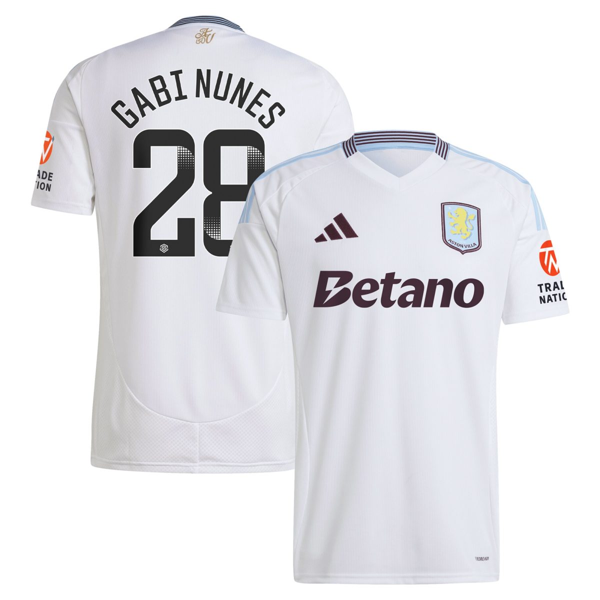 aston villa adidas wsl away shirt 2024-25 with gabi nunes 28 printing Collection | Official Aston Villa Jerseys