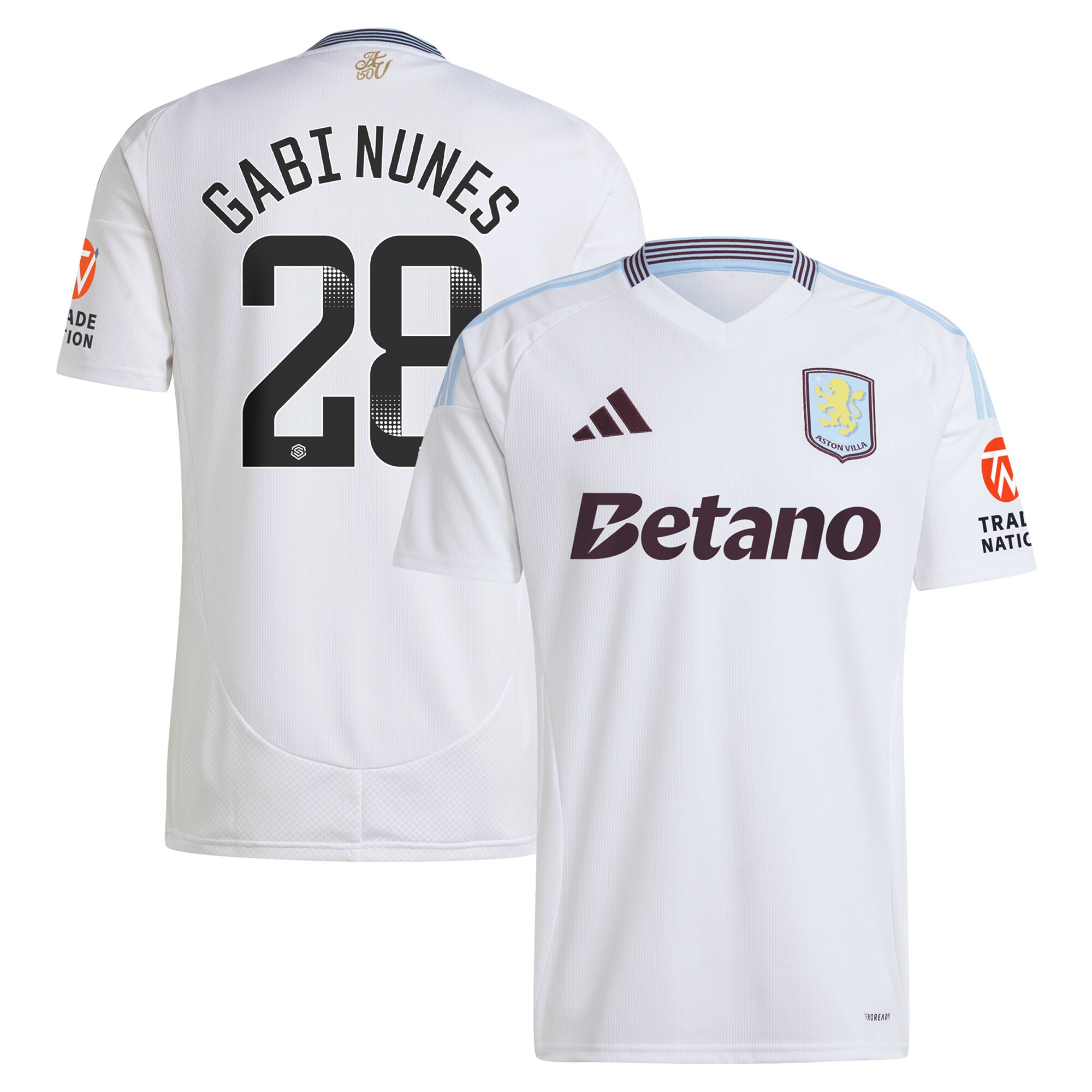 aston villa adidas wsl away shirt 2024-25 with gabi nunes 28 printing Collection | Official Aston Villa Jerseys