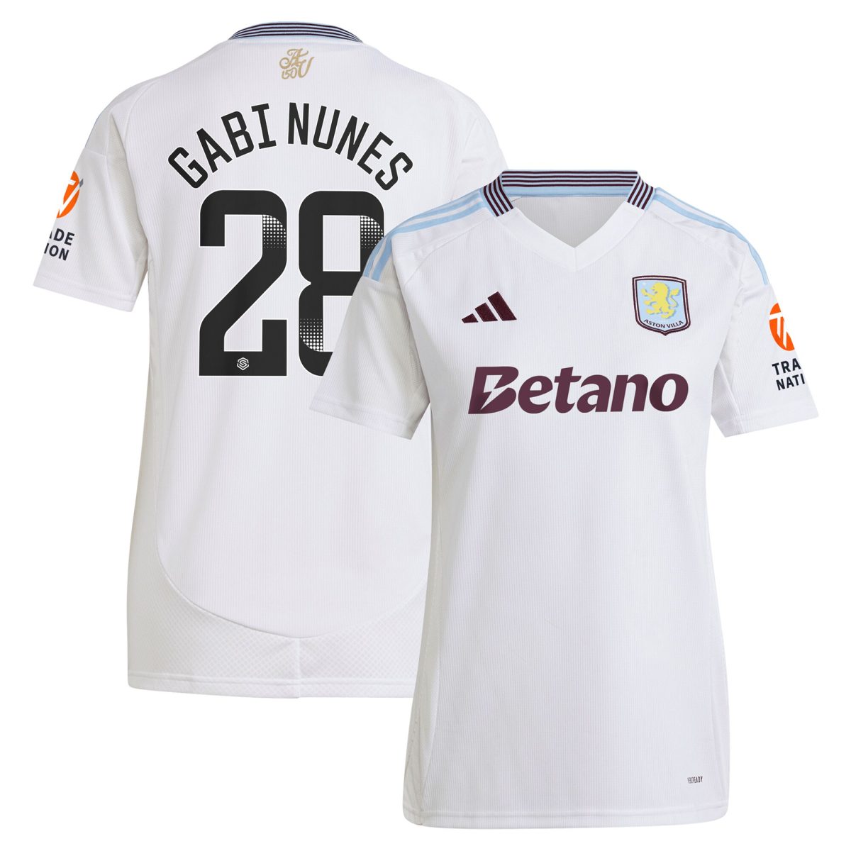 aston villa adidas wsl away shirt 2024-25 – womens with gabi nunes 28 printing Collection | Official Aston Villa Jerseys
