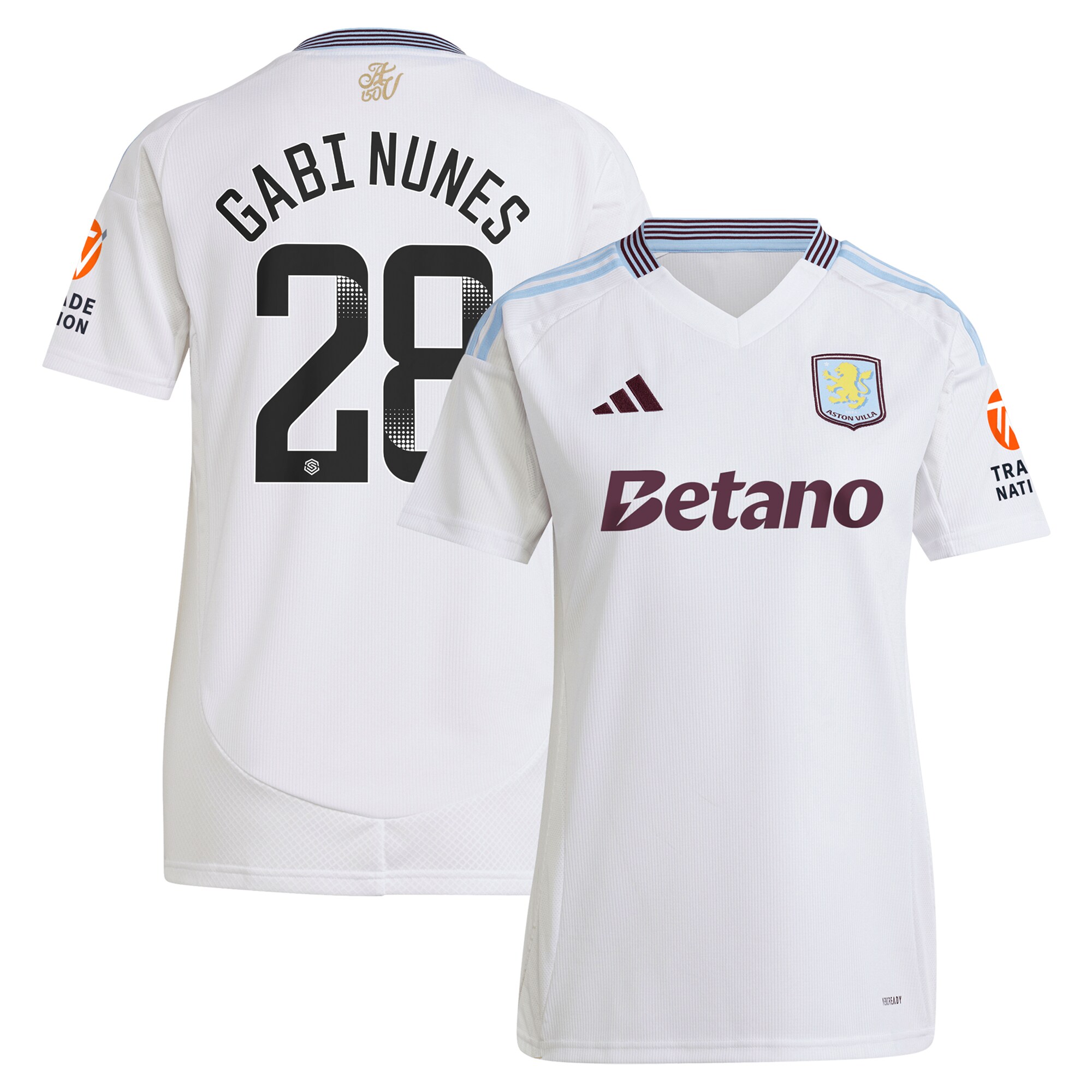 aston villa adidas wsl away shirt 2024-25 – womens with gabi nunes 28 printing Collection | Official Aston Villa Jerseys