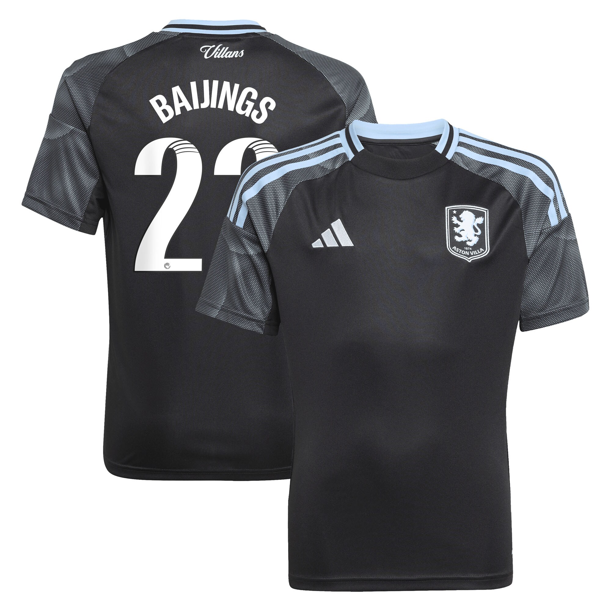 aston villa adidas wsl away shirt 2025-26 – kids with baijings 22 printing Collection | Official Aston Villa Jerseys