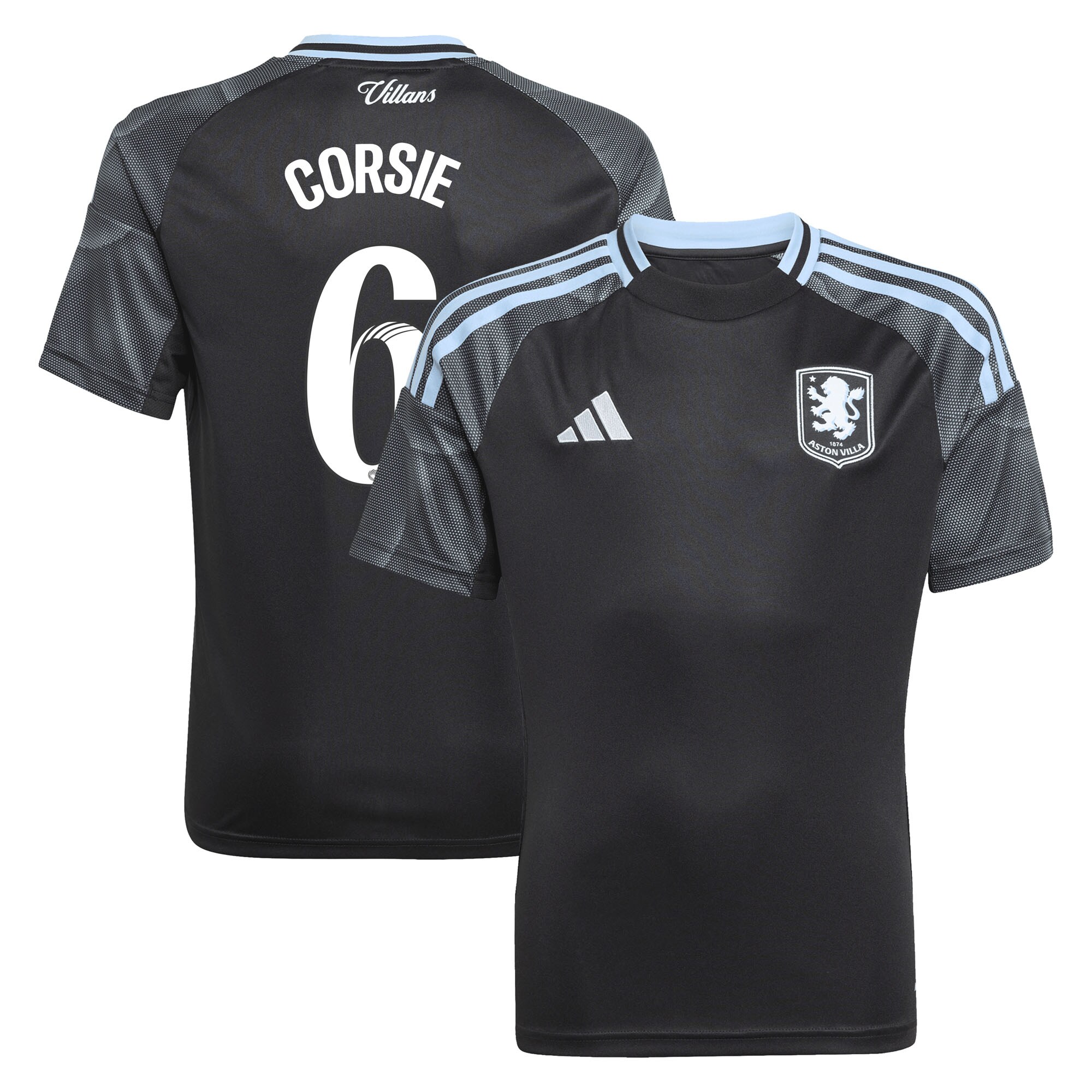 aston villa adidas wsl away shirt 2025-26 – kids with corsie 6 printing Collection | Official Aston Villa Jerseys