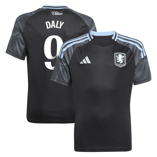 aston villa adidas wsl away shirt 2025-26 – kids with daly 9 printing Collection | Official Aston Villa Jerseys