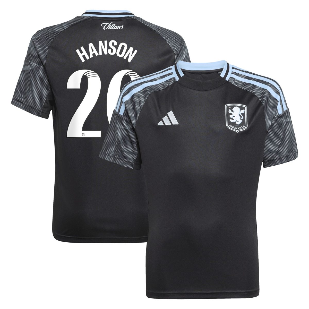 aston villa adidas wsl away shirt 2025-26 – kids with hanson 20 printing Collection | Official Aston Villa Jerseys