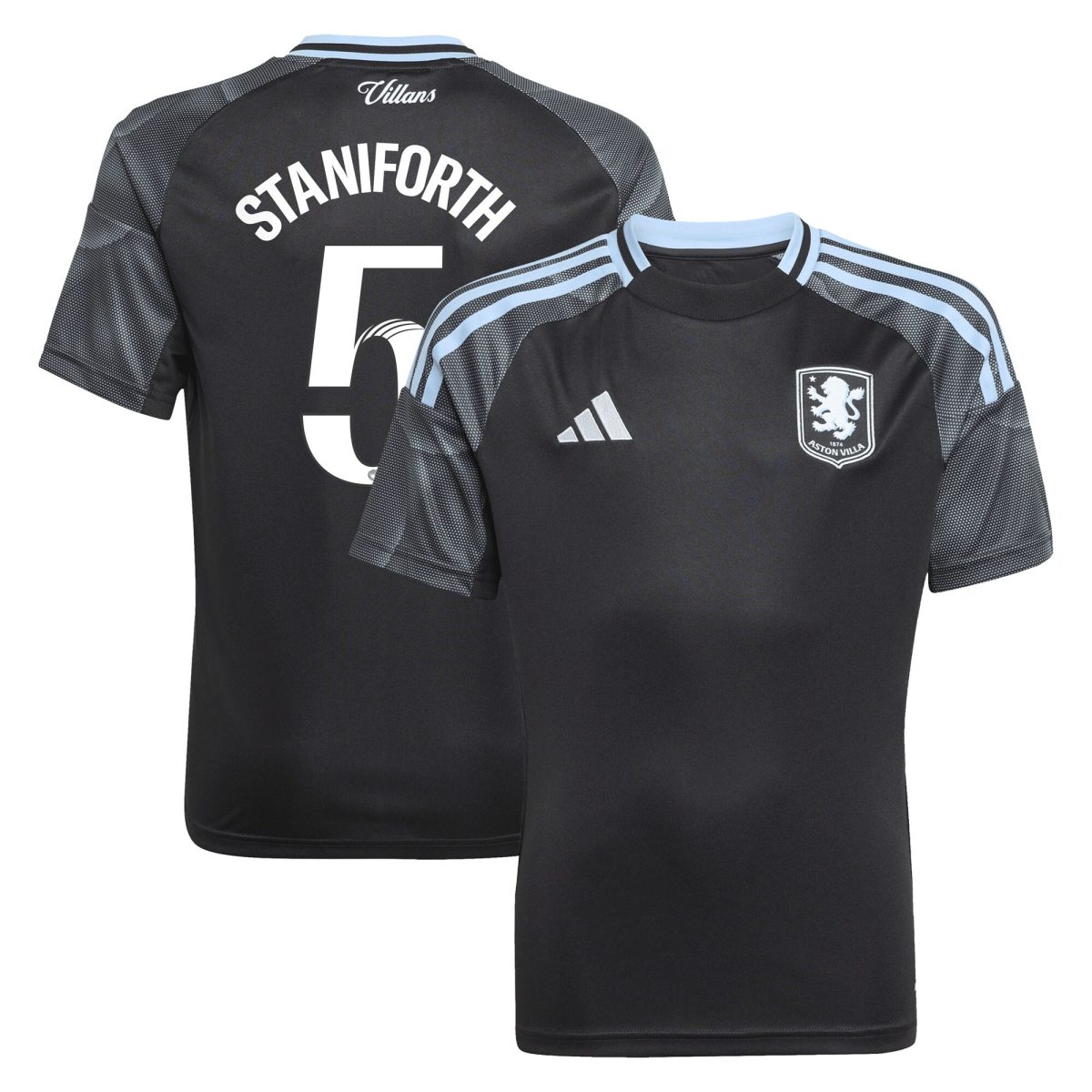 aston villa adidas wsl away shirt 2025-26 – kids with staniforth 5 printing Collection | Official Aston Villa Jerseys