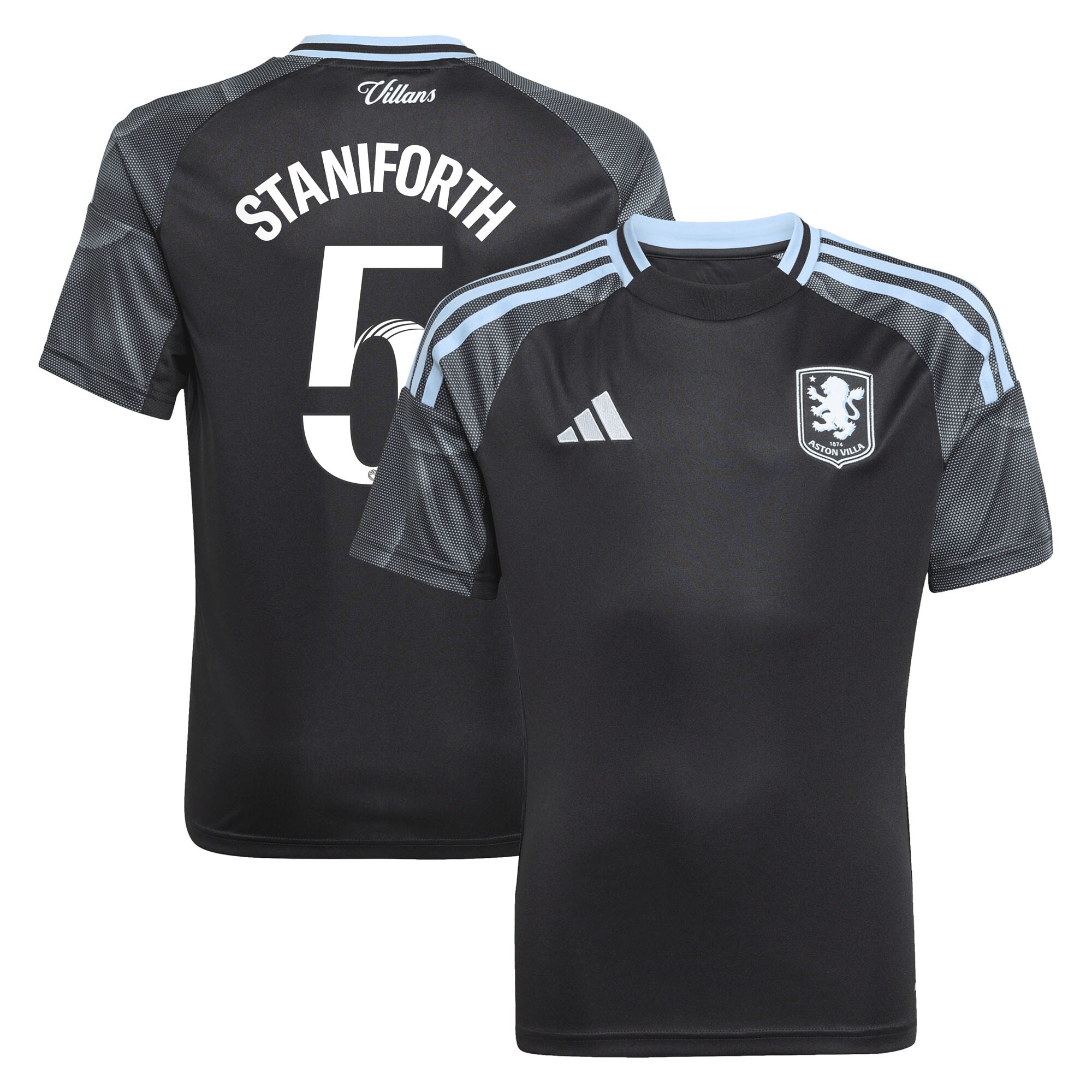 aston villa adidas wsl away shirt 2025-26 – kids with staniforth 5 printing Collection | Official Aston Villa Jerseys