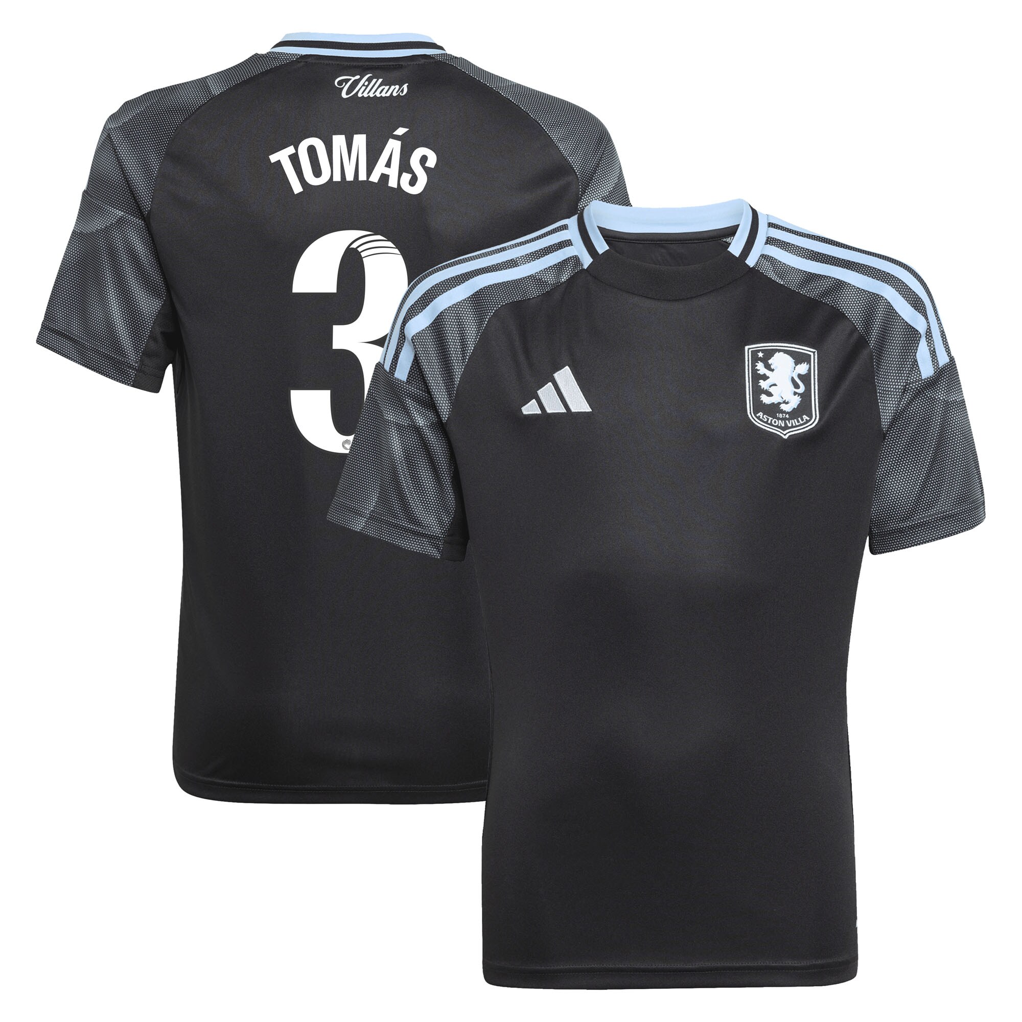 aston villa adidas wsl away shirt 2025-26 – kids with tomás 3 printing Collection | Official Aston Villa Jerseys