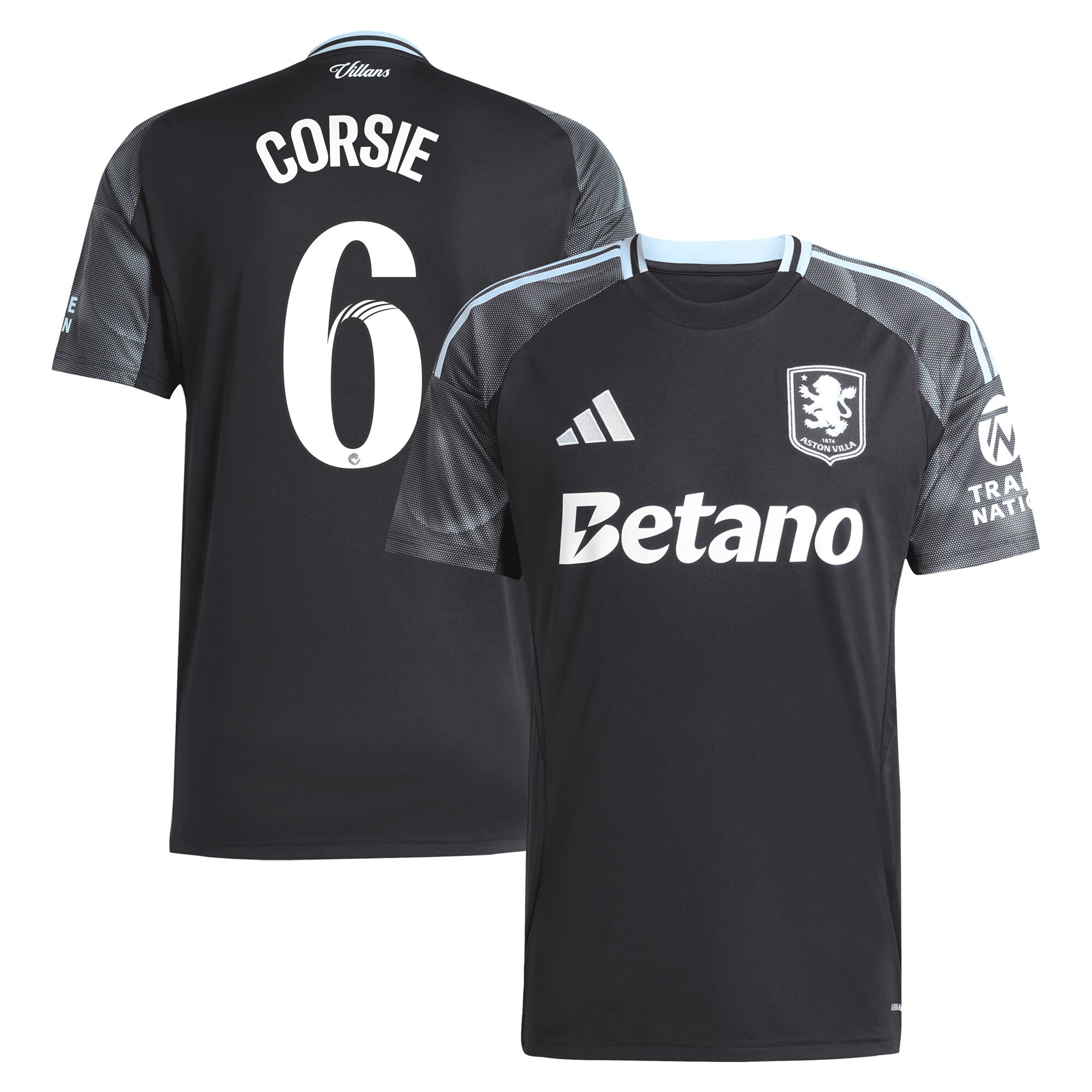 aston villa adidas wsl away shirt 2025-26 with corsie 6 printing Collection | Official Aston Villa Jerseys