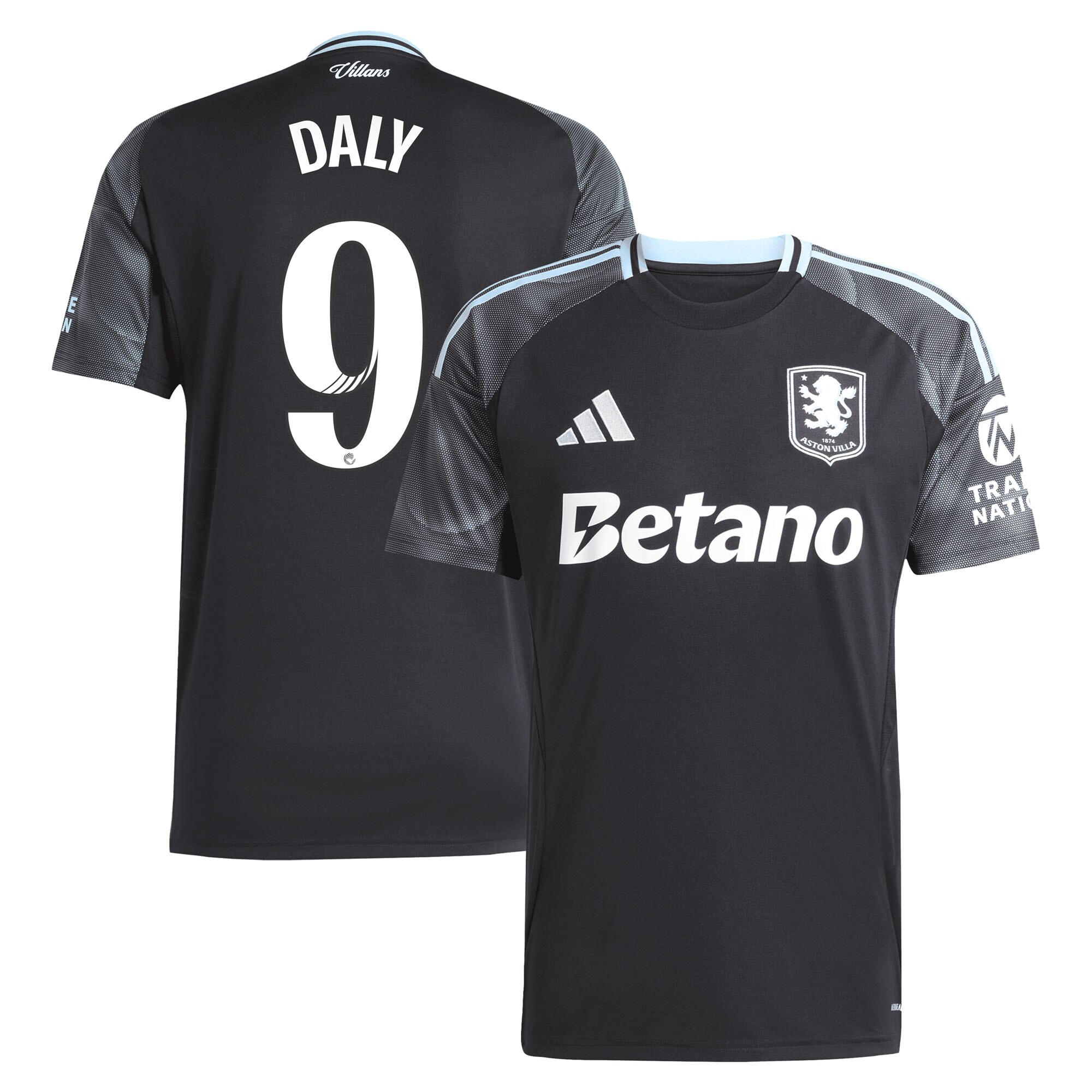 aston villa adidas wsl away shirt 2025-26 with daly 9 printing Collection | Official Aston Villa Jerseys