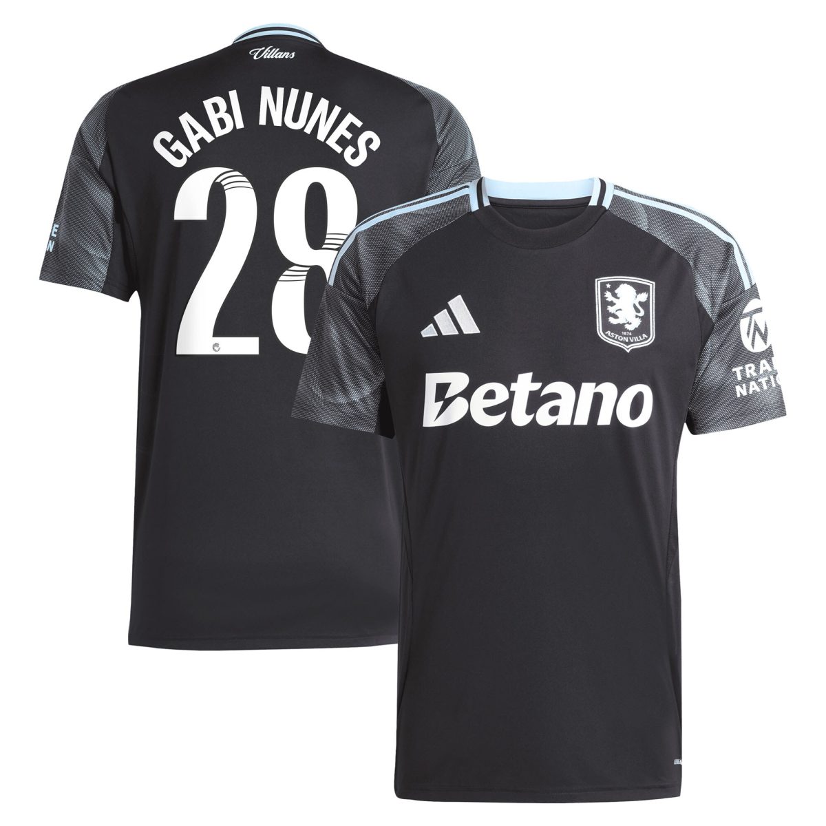 aston villa adidas wsl away shirt 2025-26 with gabi nunes 28 printing Collection | Official Aston Villa Jerseys