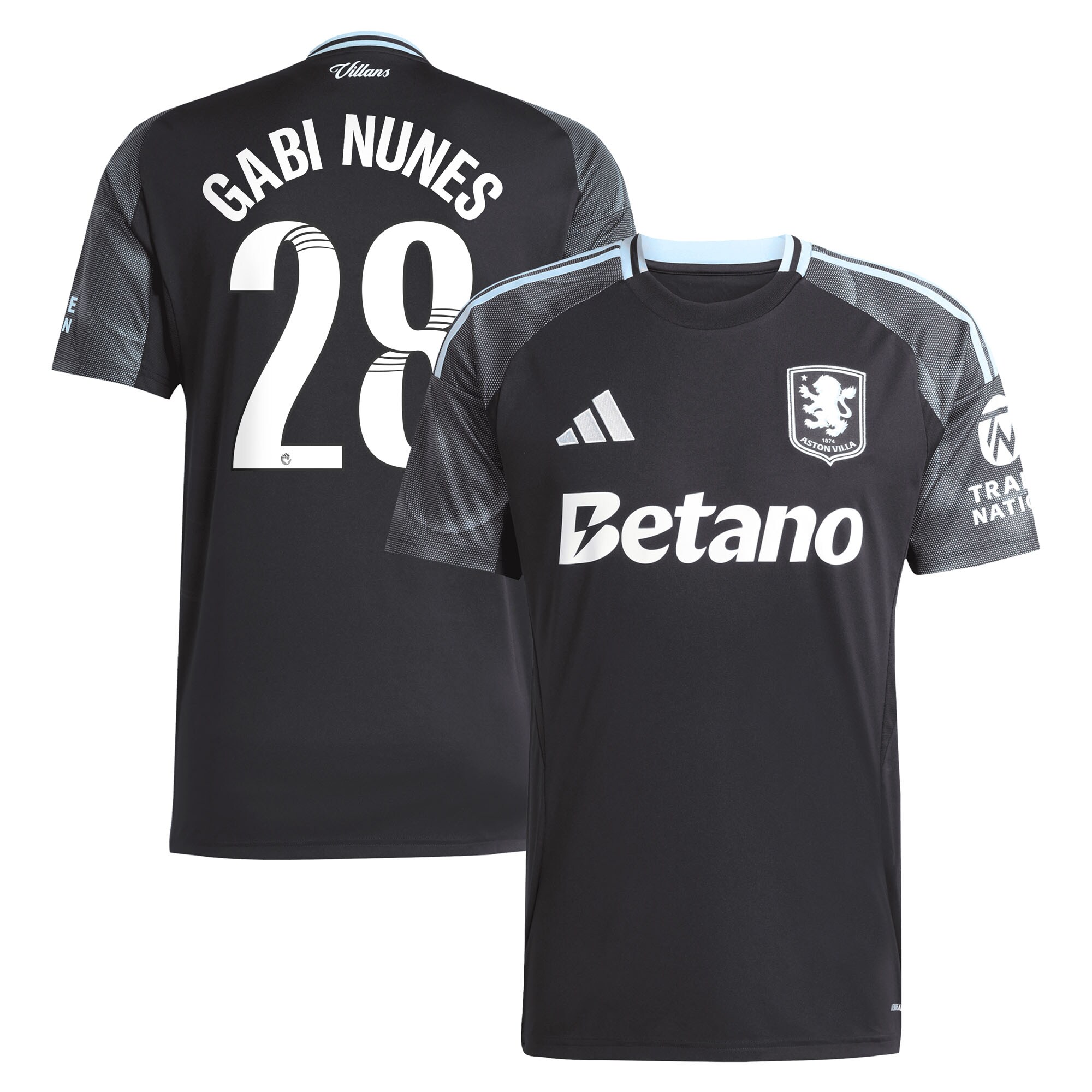 aston villa adidas wsl away shirt 2025-26 with gabi nunes 28 printing Collection | Official Aston Villa Jerseys