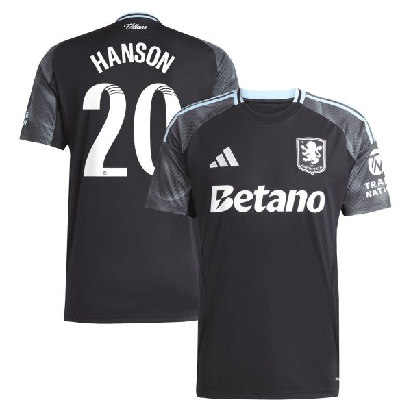aston villa adidas wsl away shirt 2025-26 with hanson 20 printing Collection | Official Aston Villa Jerseys