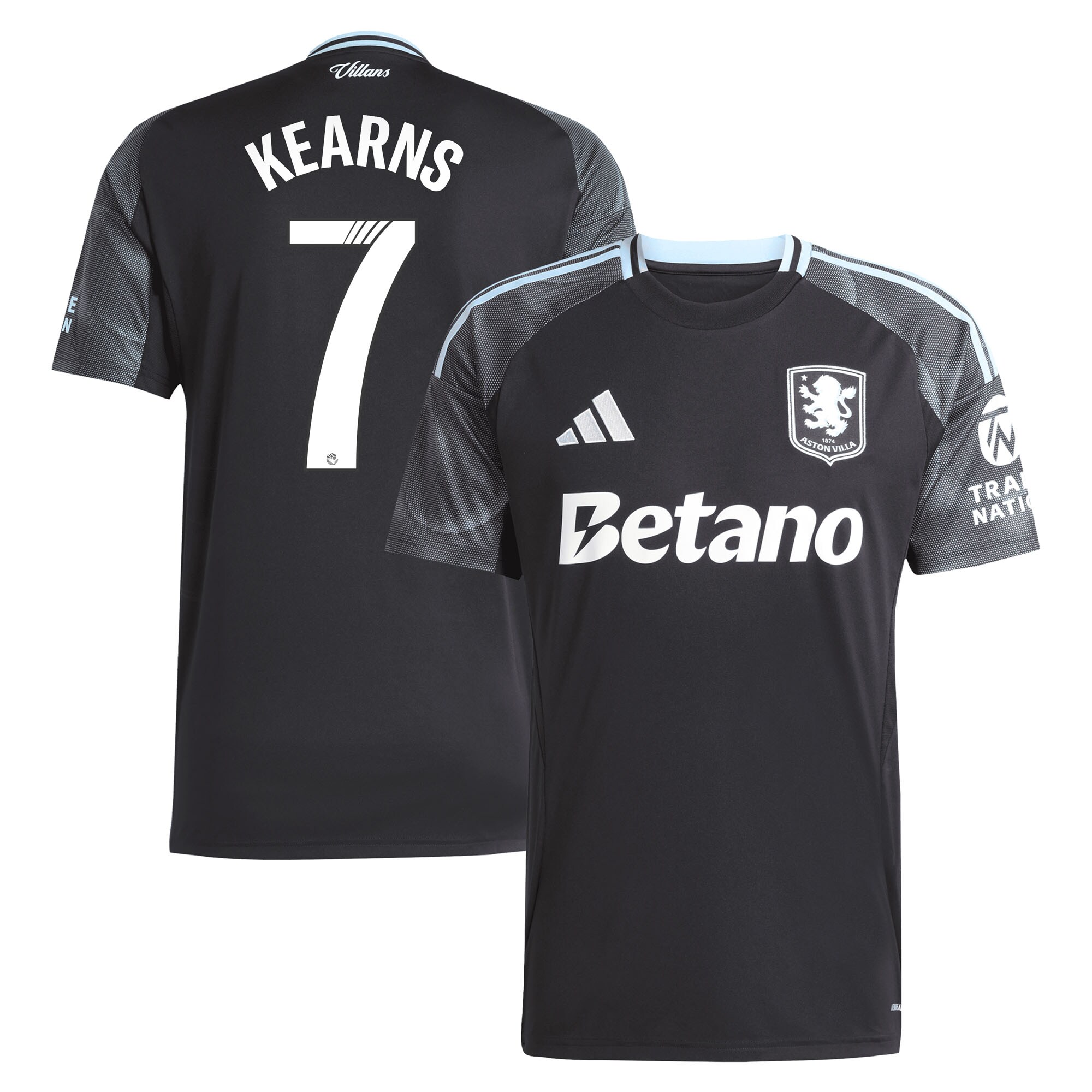 aston villa adidas wsl away shirt 2025-26 with kearns 7 printing Collection | Official Aston Villa Jerseys