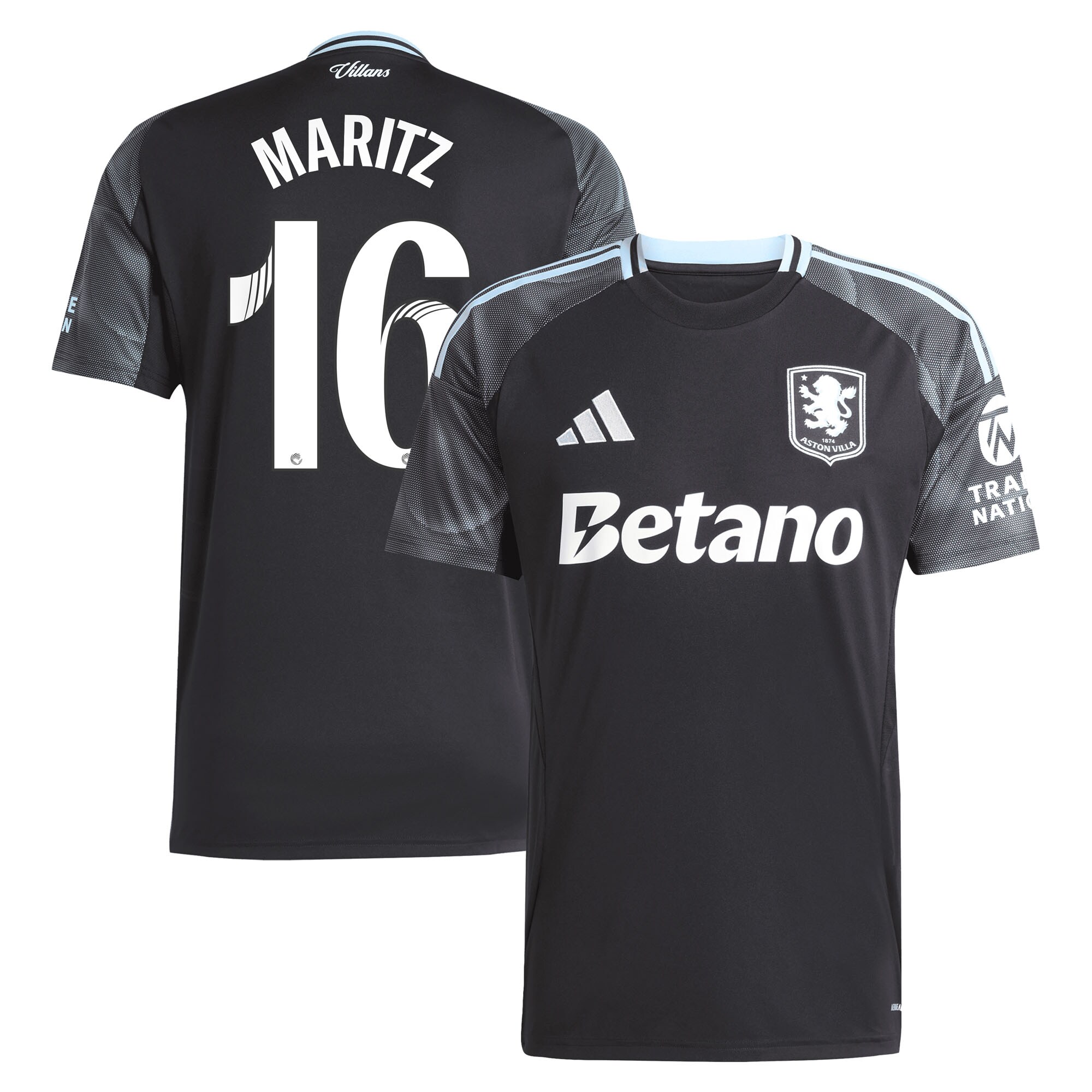 aston villa adidas wsl away shirt 2025-26 with maritz 16 printing Collection | Official Aston Villa Jerseys