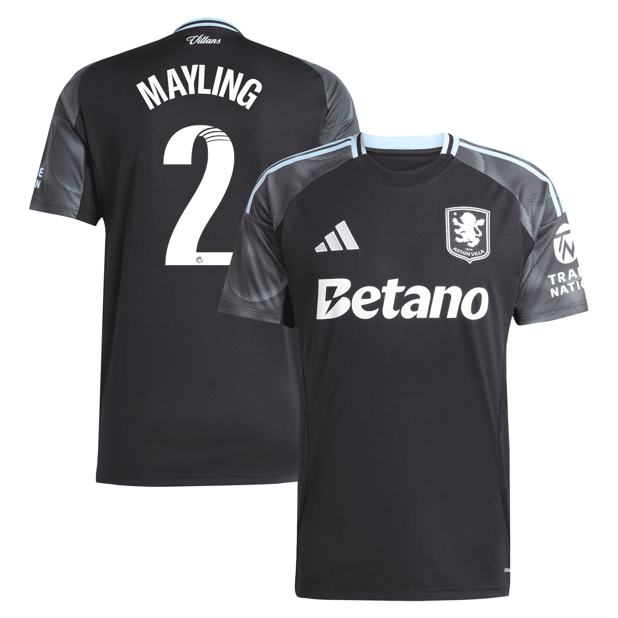 aston villa adidas wsl away shirt 2025-26 with mayling 2 printing Collection | Official Aston Villa Jerseys