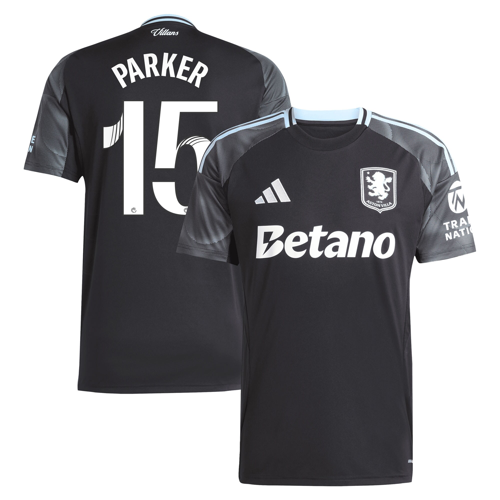 aston villa adidas wsl away shirt 2025-26 with parker 15 printing Collection | Official Aston Villa Jerseys
