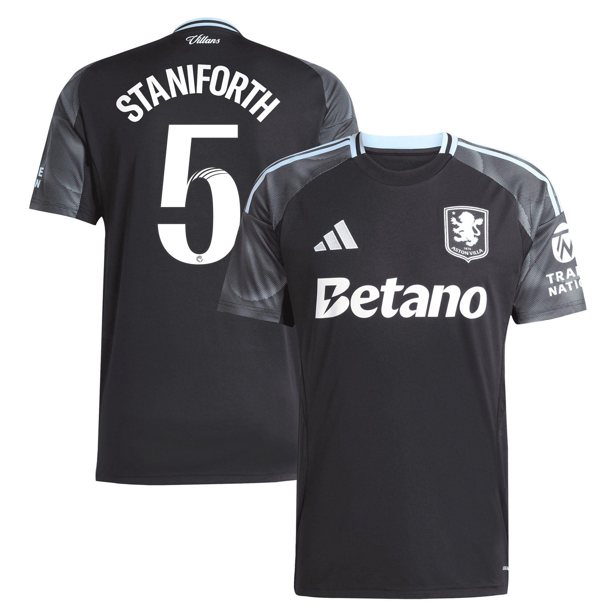 aston villa adidas wsl away shirt 2025-26 with staniforth 5 printing Collection | Official Aston Villa Jerseys
