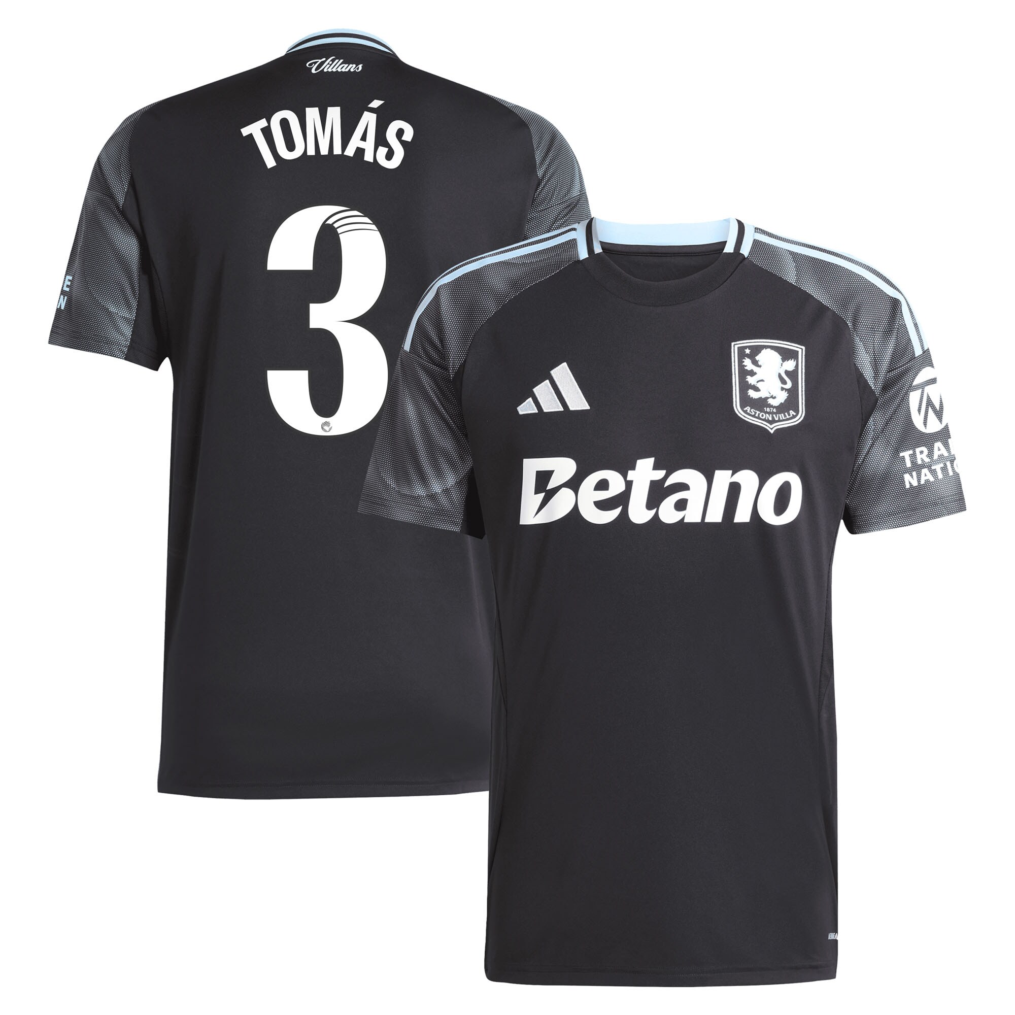 aston villa adidas wsl away shirt 2025-26 with tomás 3 printing Collection | Official Aston Villa Jerseys